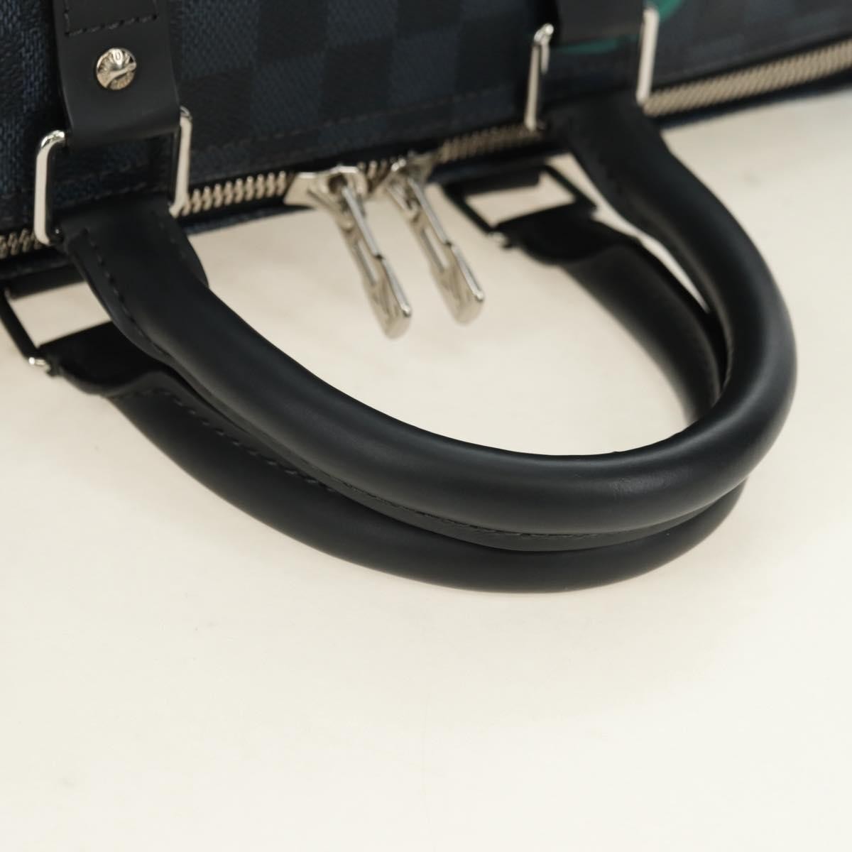 Louis Vuitton Keepall Bandouliere Limited Edition Damier Cobalt Jungle Blue Canvas Travel Bag Bag (Pre-Owned)