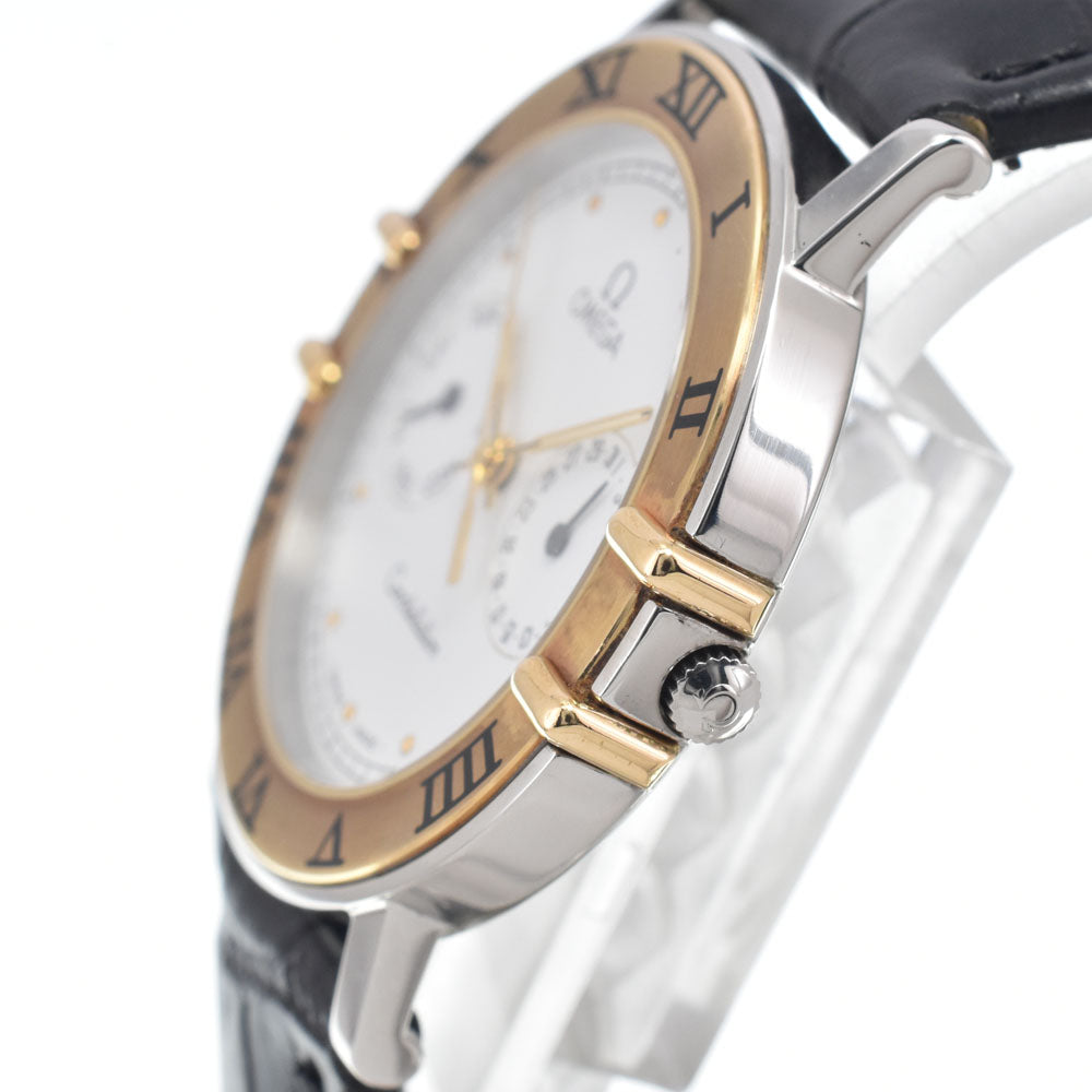 Omega Constellation Day Date Quartz Stainless Steel And Yellow Gold Watch (Pre-Owned)
