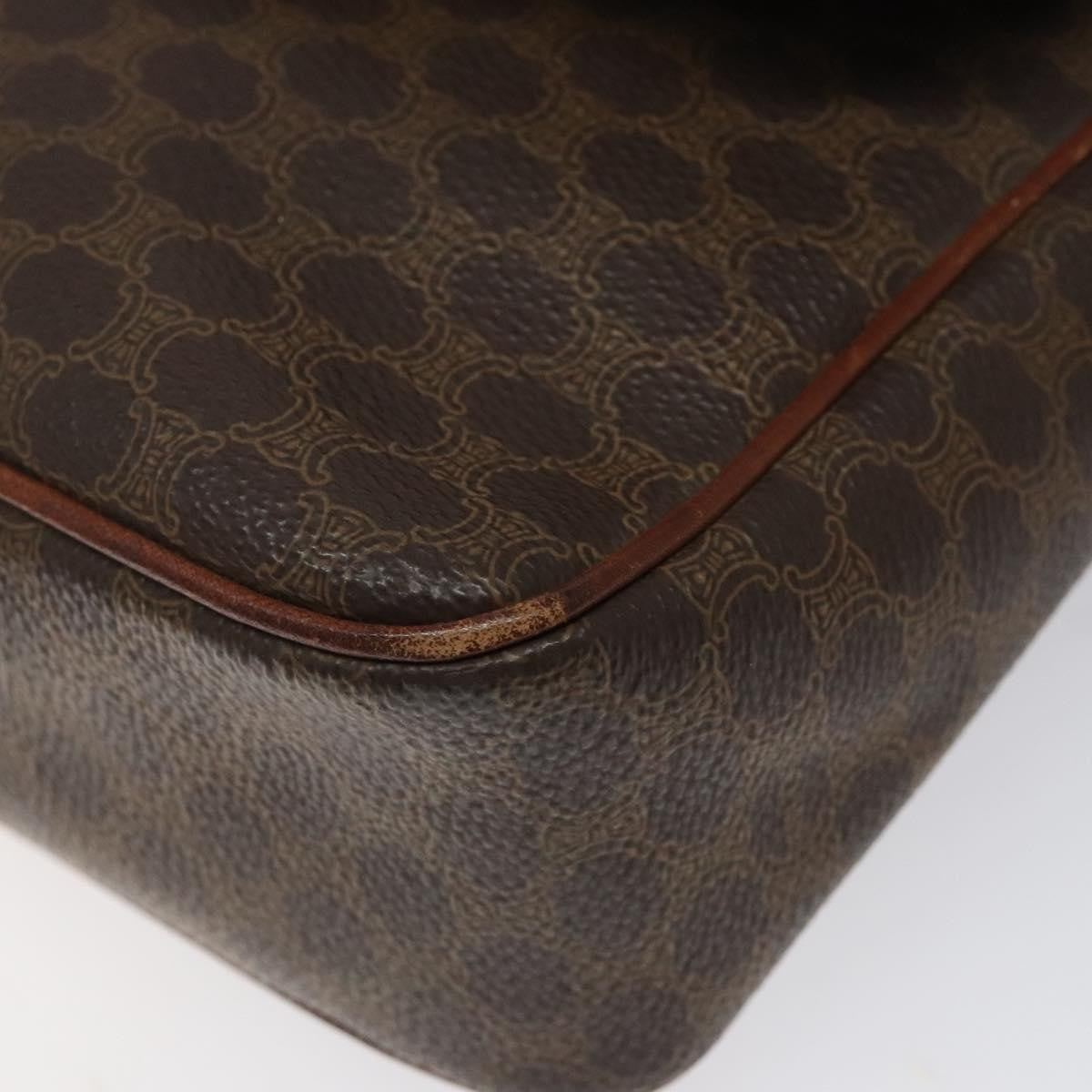 Celine Macadam Shoulder Canvas Brown Canvas Shoulder Bag Bag (Pre-Owned)