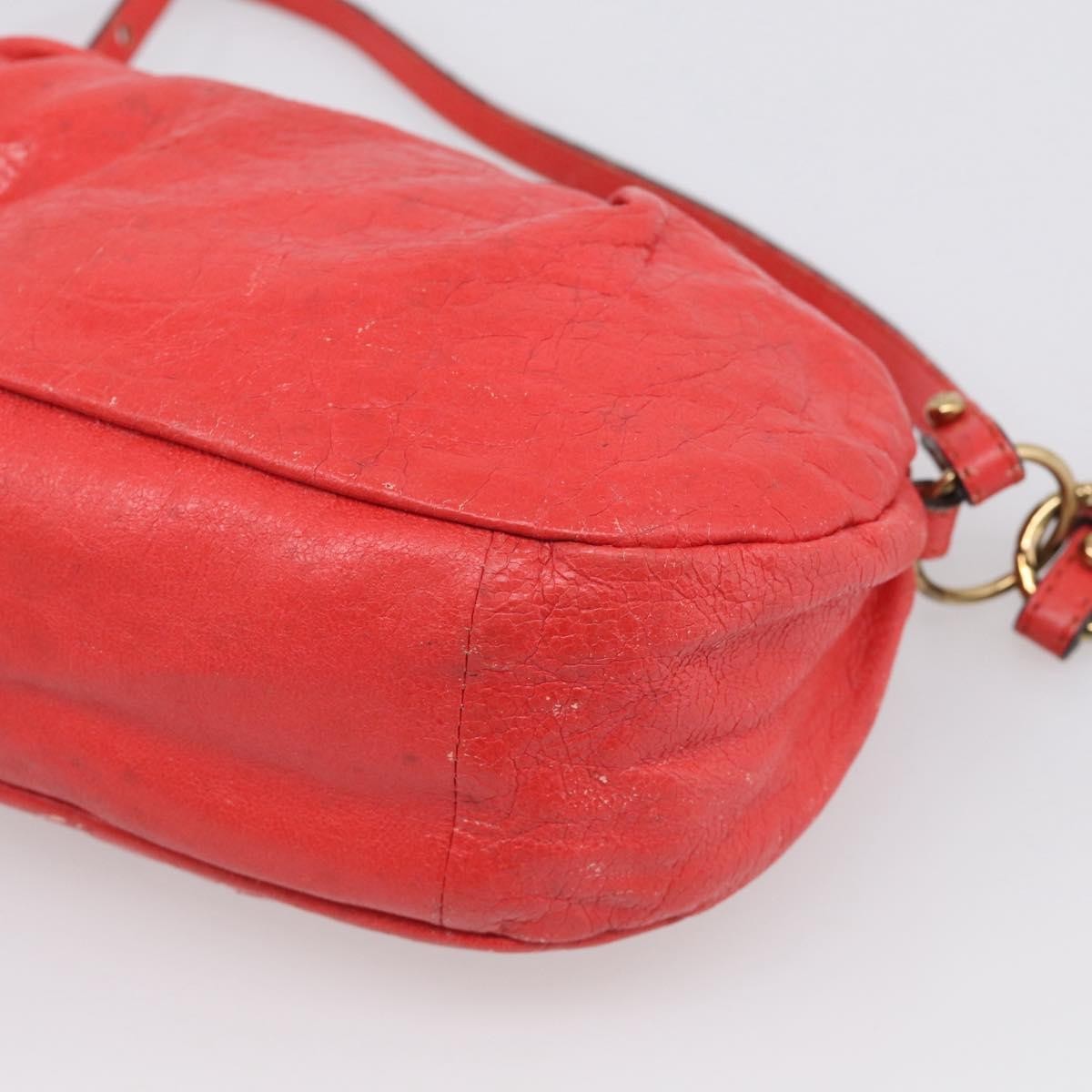 Chloe 2Way Shoulder Bag Leather Red Leather Shoulder Bag Bag (Pre-Owned)