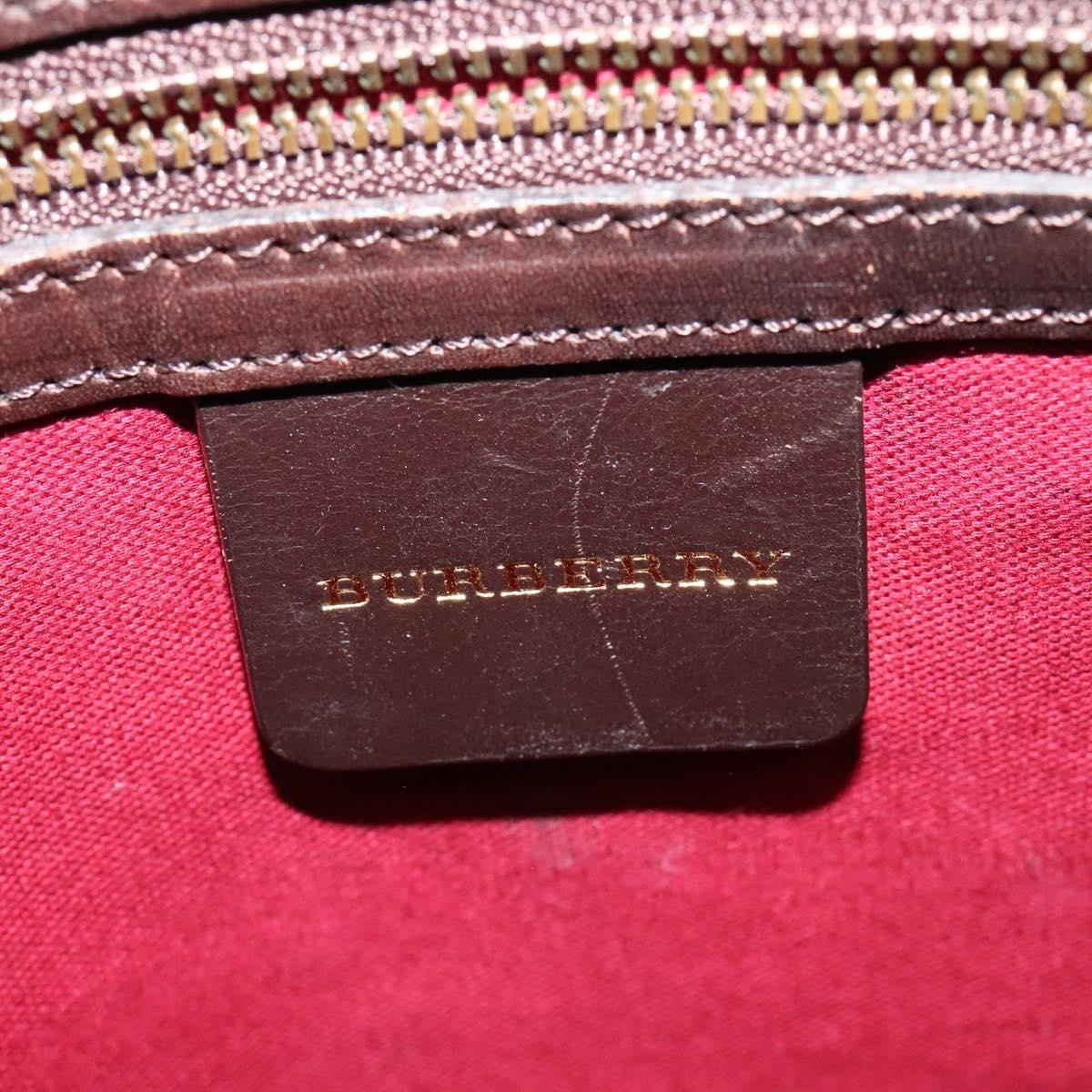 Burberry Nova Check Canvas Beige Canvas Shoulder Bag Bag (Pre-Owned)