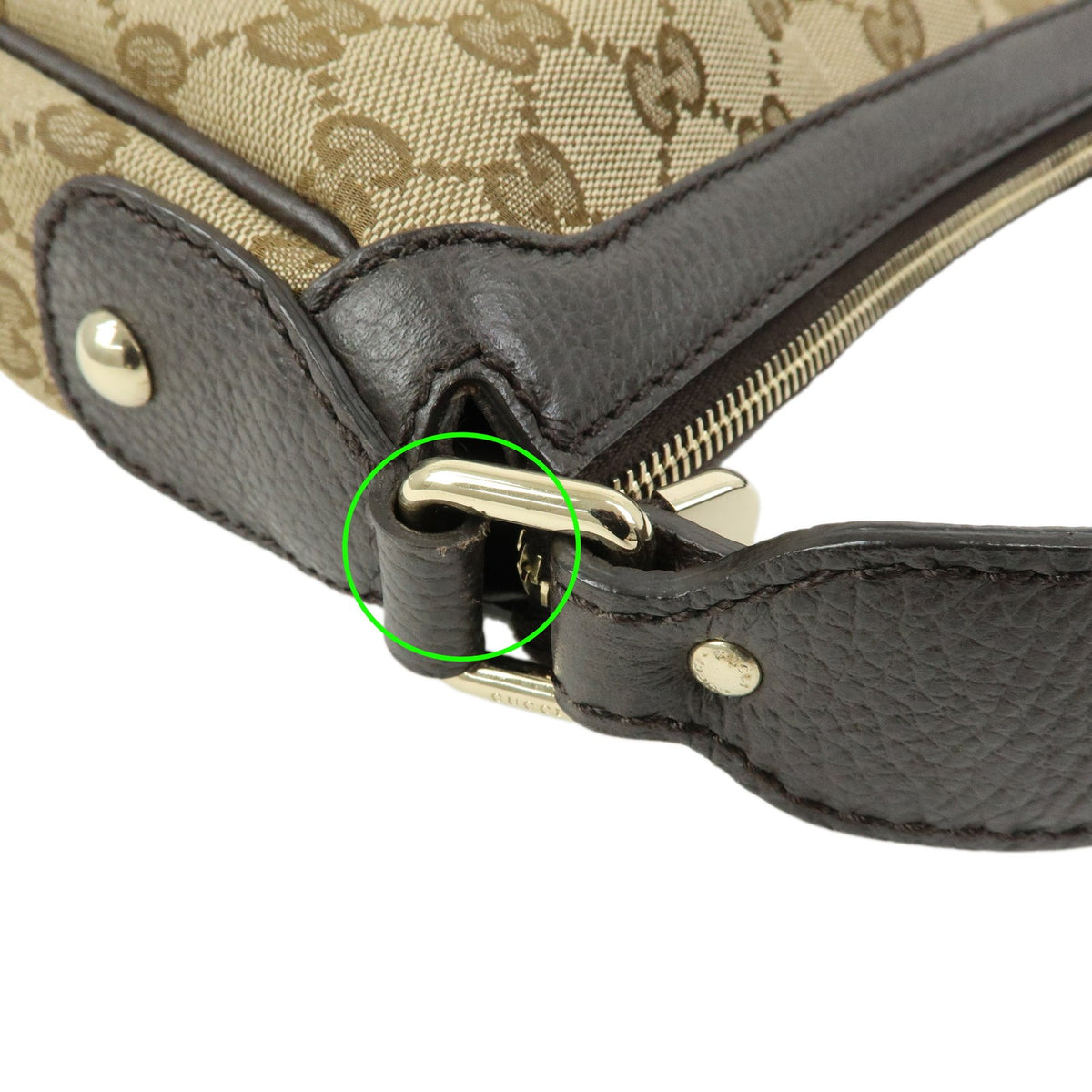 Gucci Sukey Hobo Gg Canvas With Leather Beige Canvas Shoulder Bag Bag (Pre-Owned)