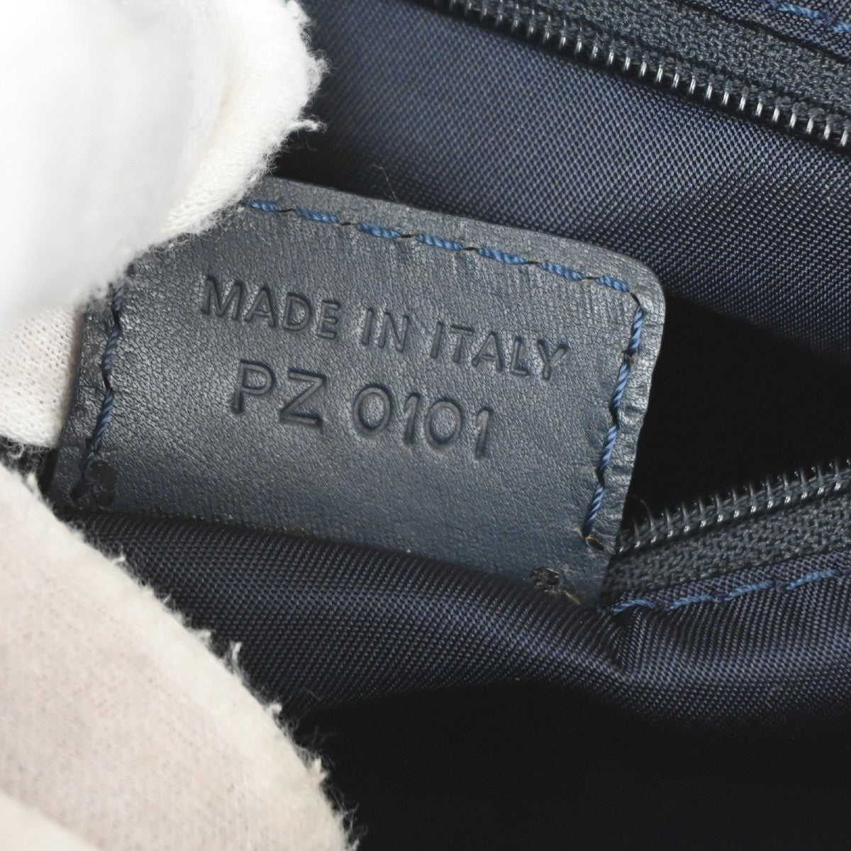 Christian Dior Vintage Saddle Bowler Diorissimo Canvas Navy Canvas Handbag (Pre-Owned)