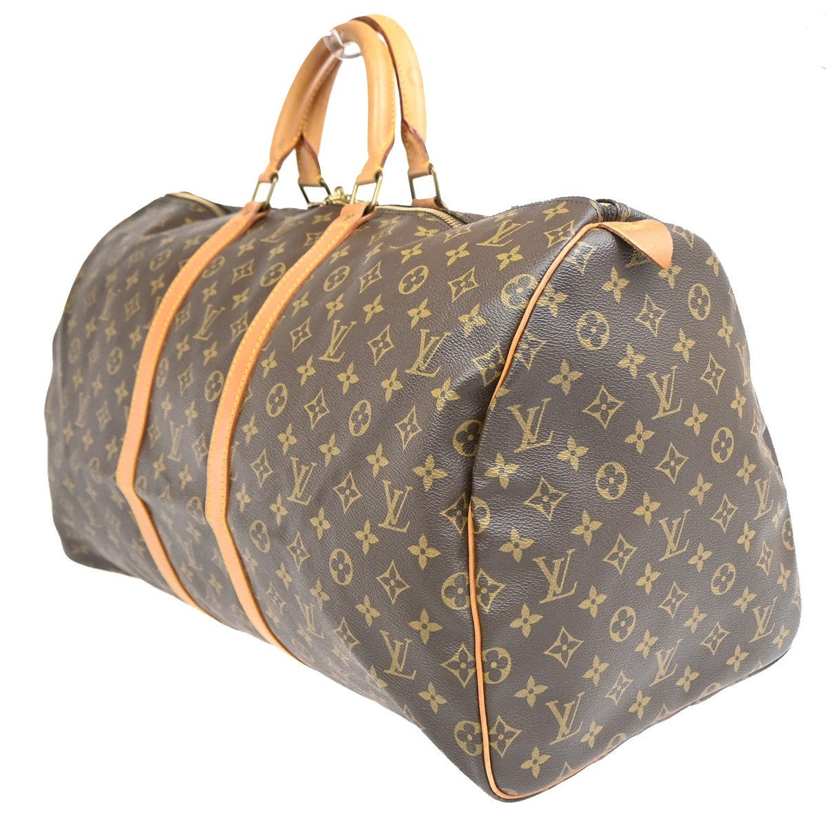 Louis Vuitton Keepall Bag Monogram Canvas Brown Canvas Travel Bag Bag (Pre-Owned)