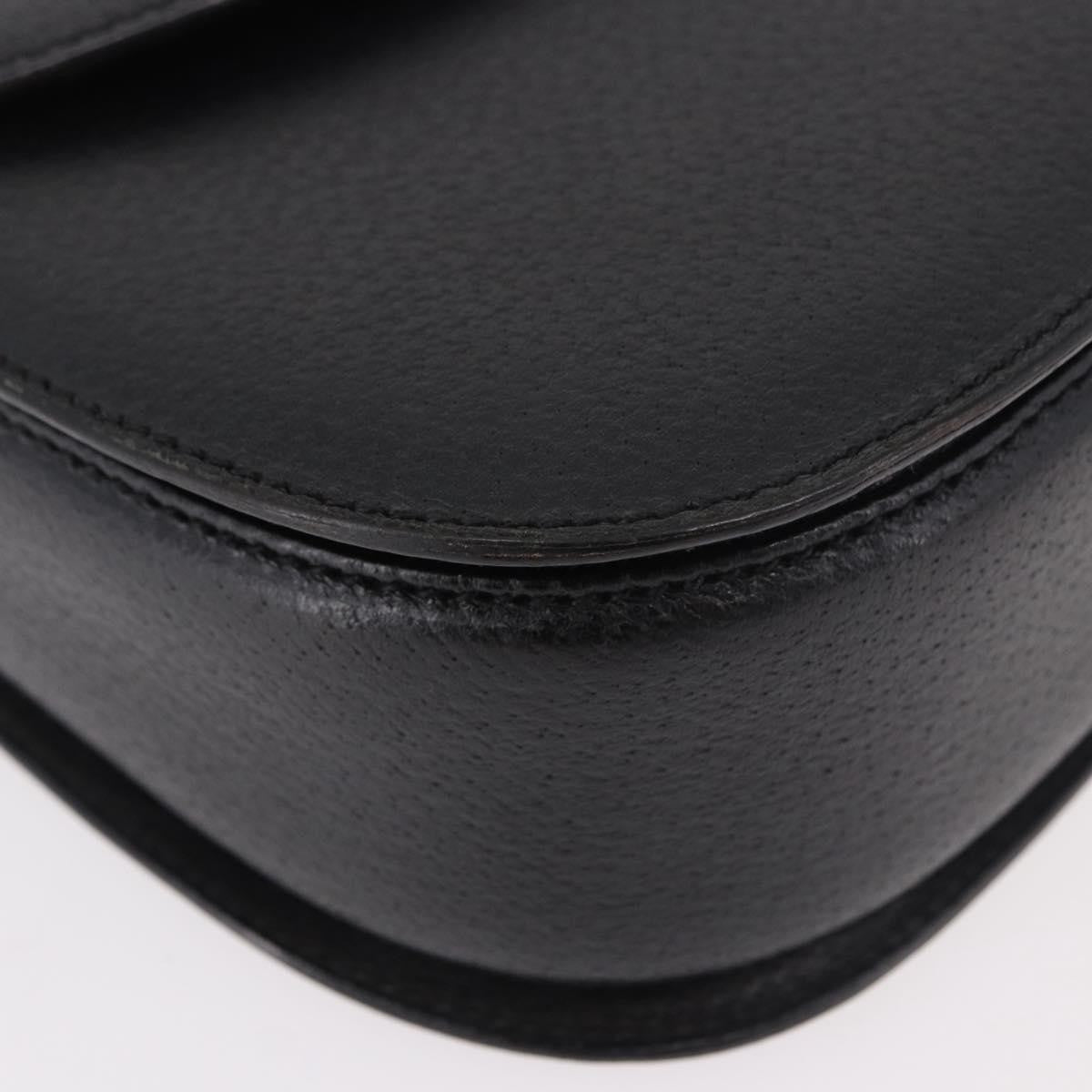 Gucci Bamboo 1947 Top Handle Leather Black Leather Handbag (Pre-Owned)