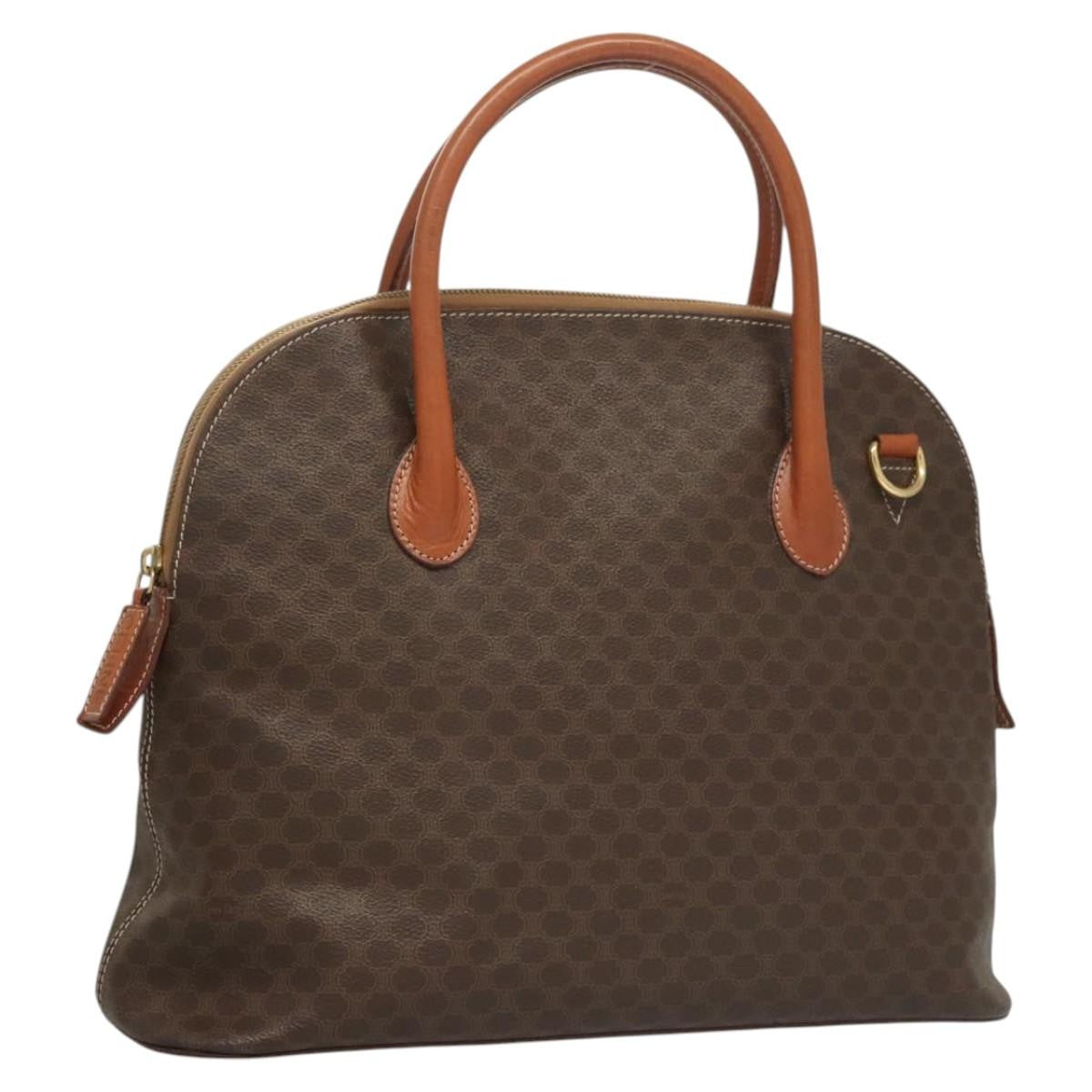 Celine Macadam Macadam With Leather Brown Canvas Handbag (Pre-Owned)