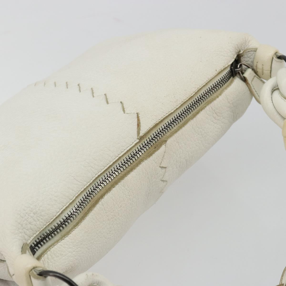Bottega Veneta Vintage Leather White Leather Handbag (Pre-Owned)