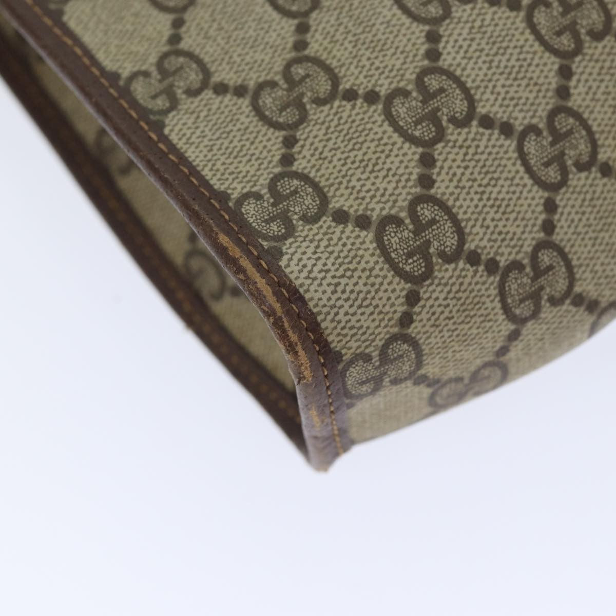 Gucci Gg Supreme Clutch Pvc Beige Pvc Clutche & Pouche Bag (Pre-Owned)