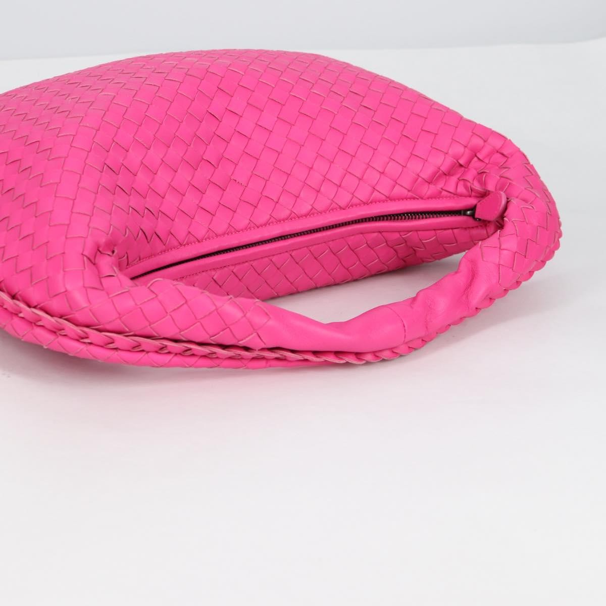 Bottega Veneta Veneta Hobo Intrecciato Nappa Pink Leather Bag (Pre-Owned)
