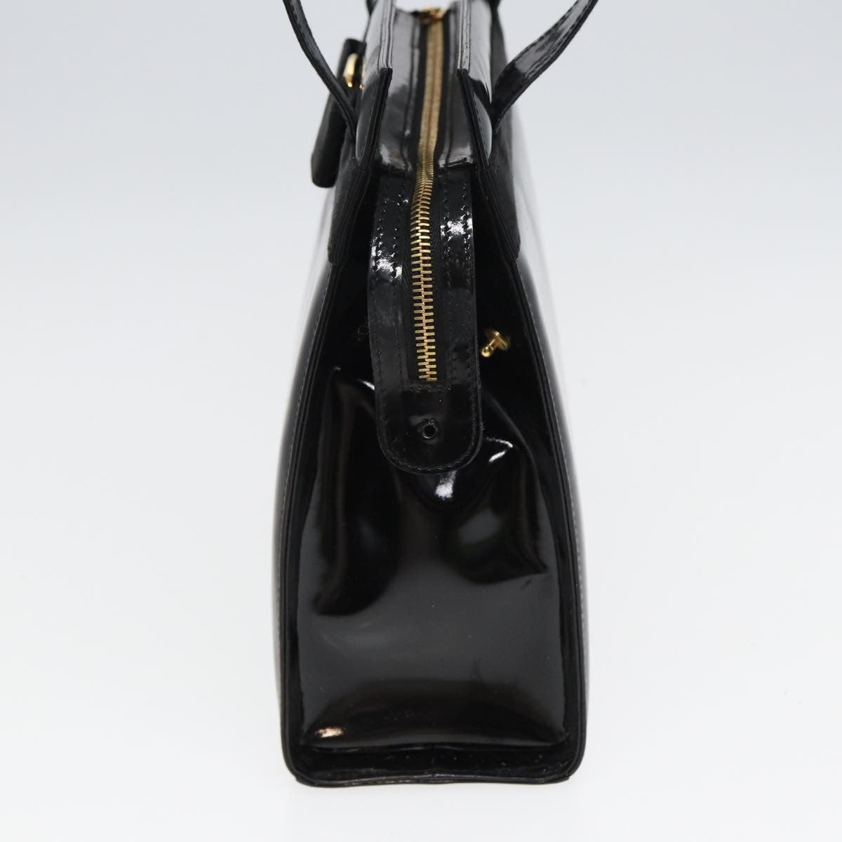 Salvatore Ferragamo Vara Patent Leather Black Patent_Leather Shoulder Bag Bag (Pre-Owned)