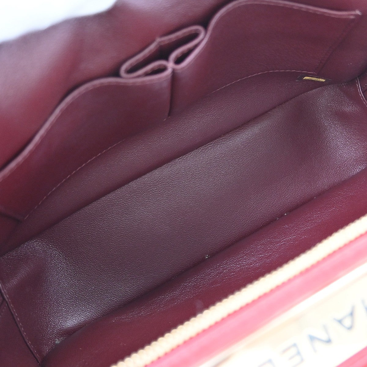 Chanel Trendy Cc Top Handle Quilted Lambskin Red Leather Handbag (Pre-Owned)