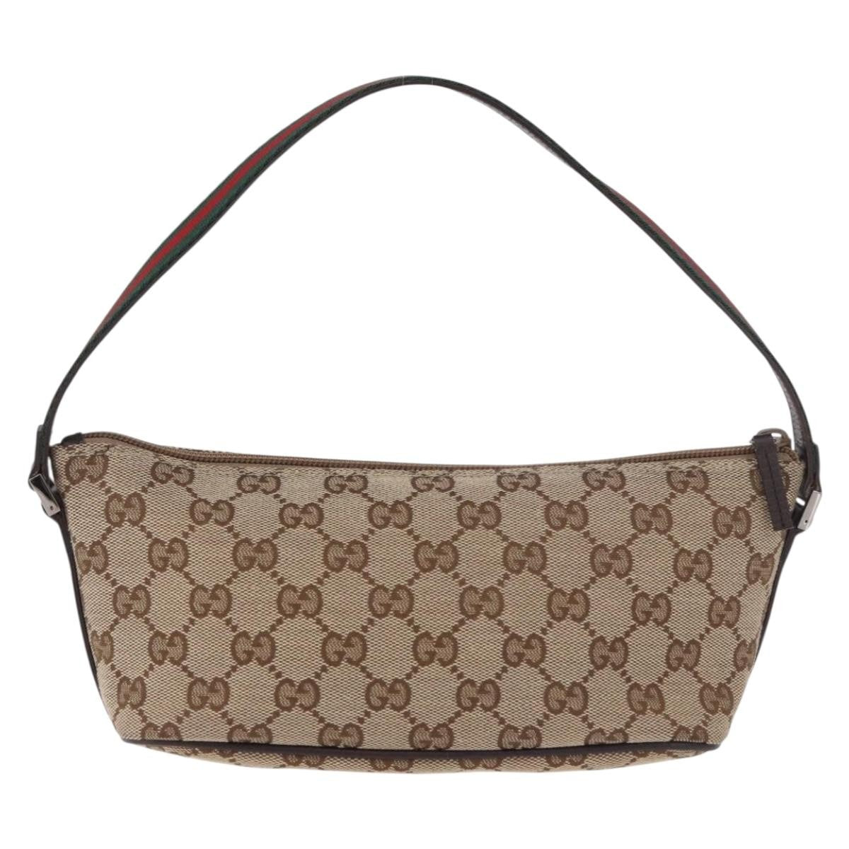 Gucci Gg Tiger Gg Canvas Beige Canvas Clutche & Pouche Bag (Pre-Owned)