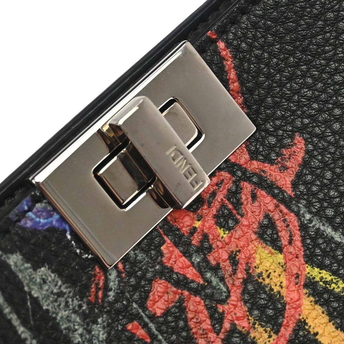 Fendi Peekaboo Iseeu Printed Leather Multicolour Leather Handbag (Pre-Owned)