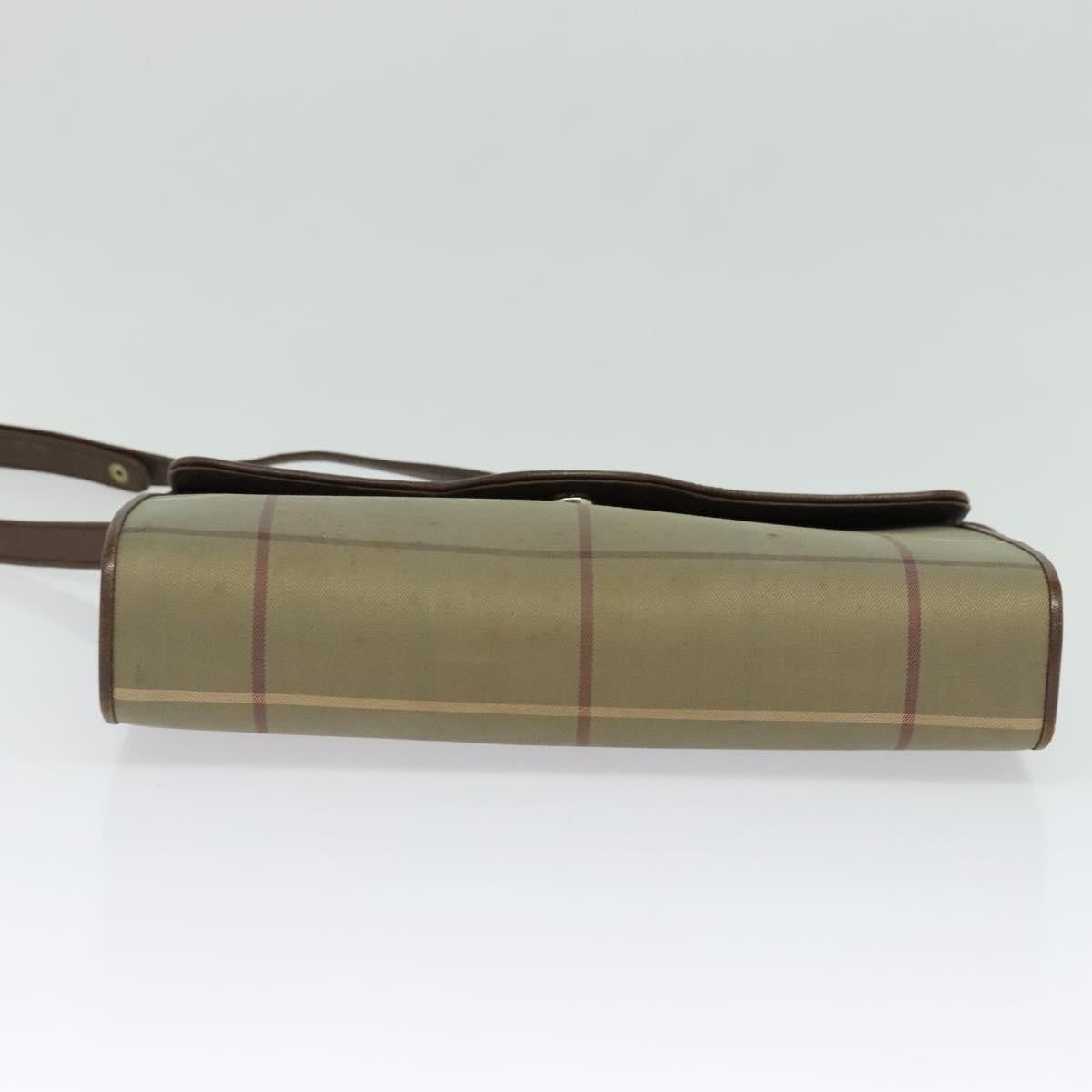 Burberry Nova Check Canvas And Leather Beige Canvas Shoulder Bag Bag (Pre-Owned)
