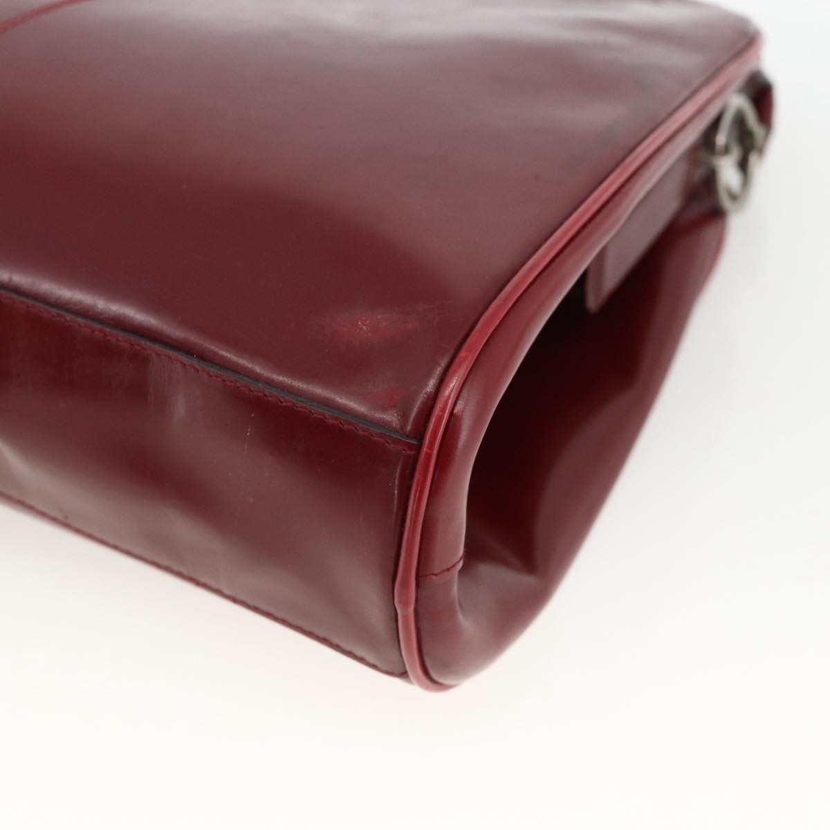 Prada Vintage Leather Burgundy Leather Handbag (Pre-Owned)