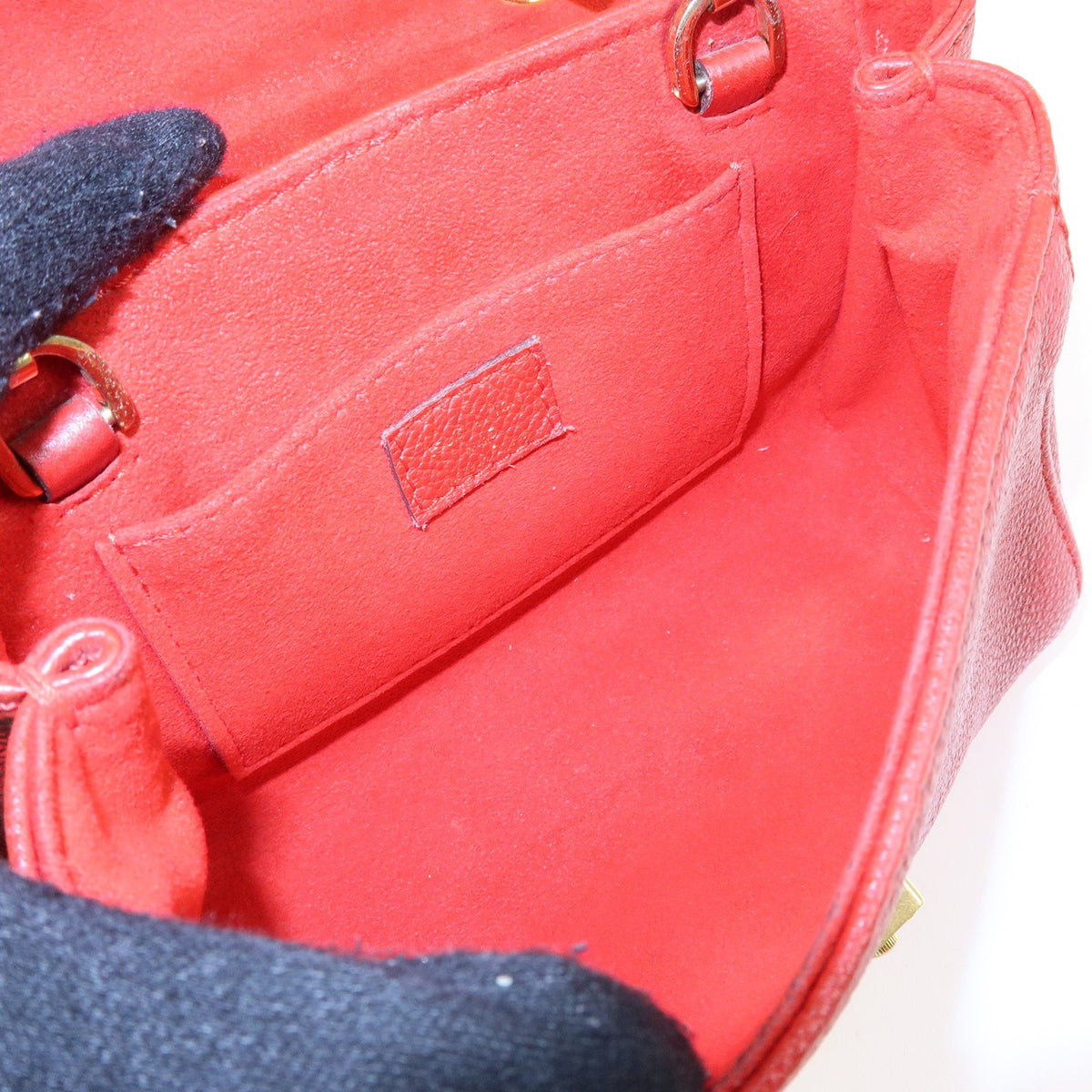 Louis Vuitton Saint Germain Monogram Empreinte Leather Red Leather Handbag (Pre-Owned)
