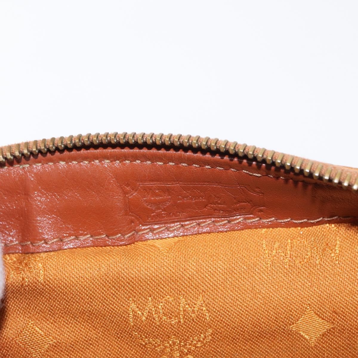 MCM Visetos Logogramme Canvas And Leather Brown Canvas Handbag (Pre-Owned)