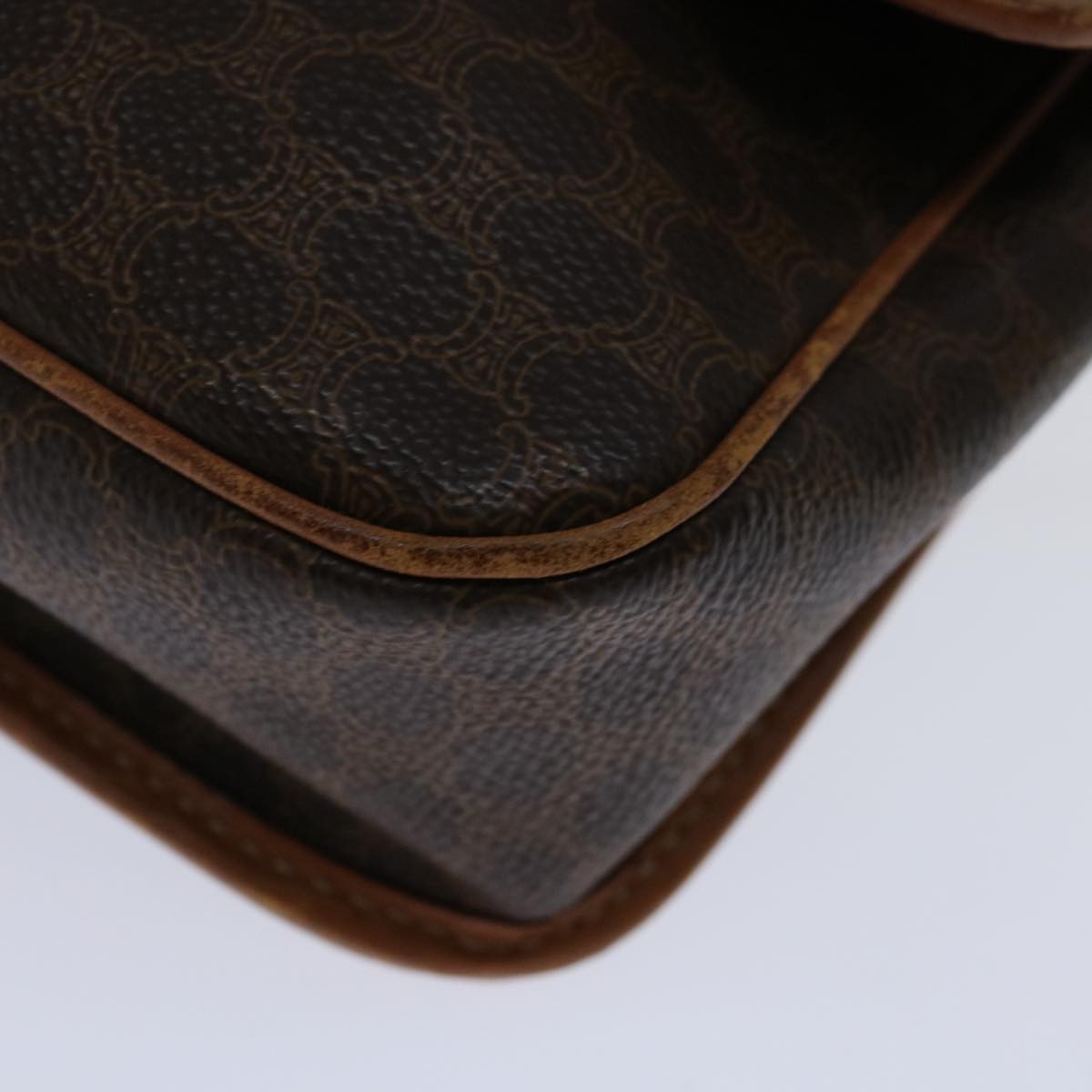 Celine Circle Logo Canvas Brown Pvc Shoulder Bag Bag (Pre-Owned)