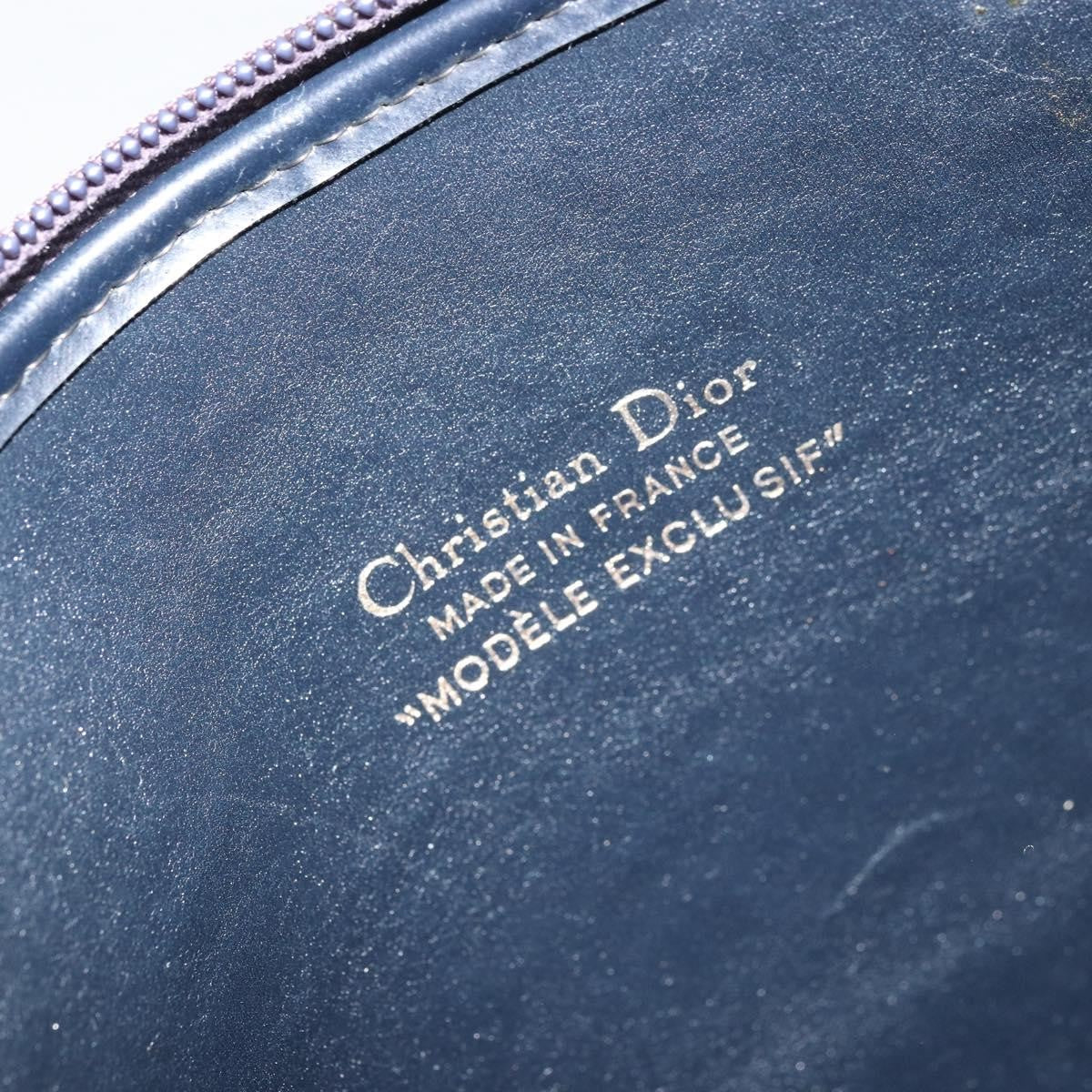 Christian Dior Trotter Shoulder Canvas Navy Canvas Shoulder Bag Bag (Pre-Owned)