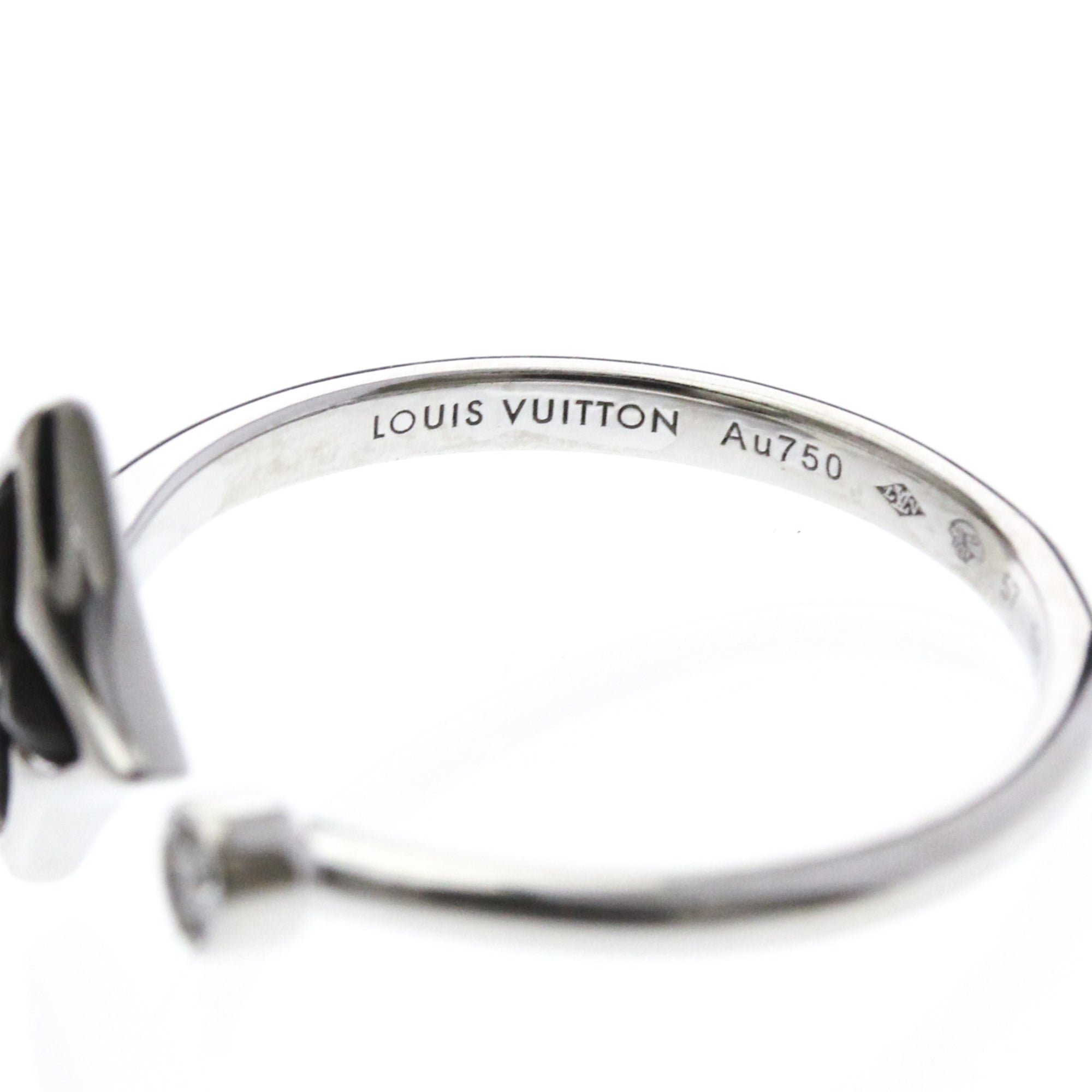 Louis Vuitton Color Blossom Mini Star 18K White Gold With Mother Of Pearl And Diamond Silver White_Gold Ring Jewelry (Pre-Owned)
