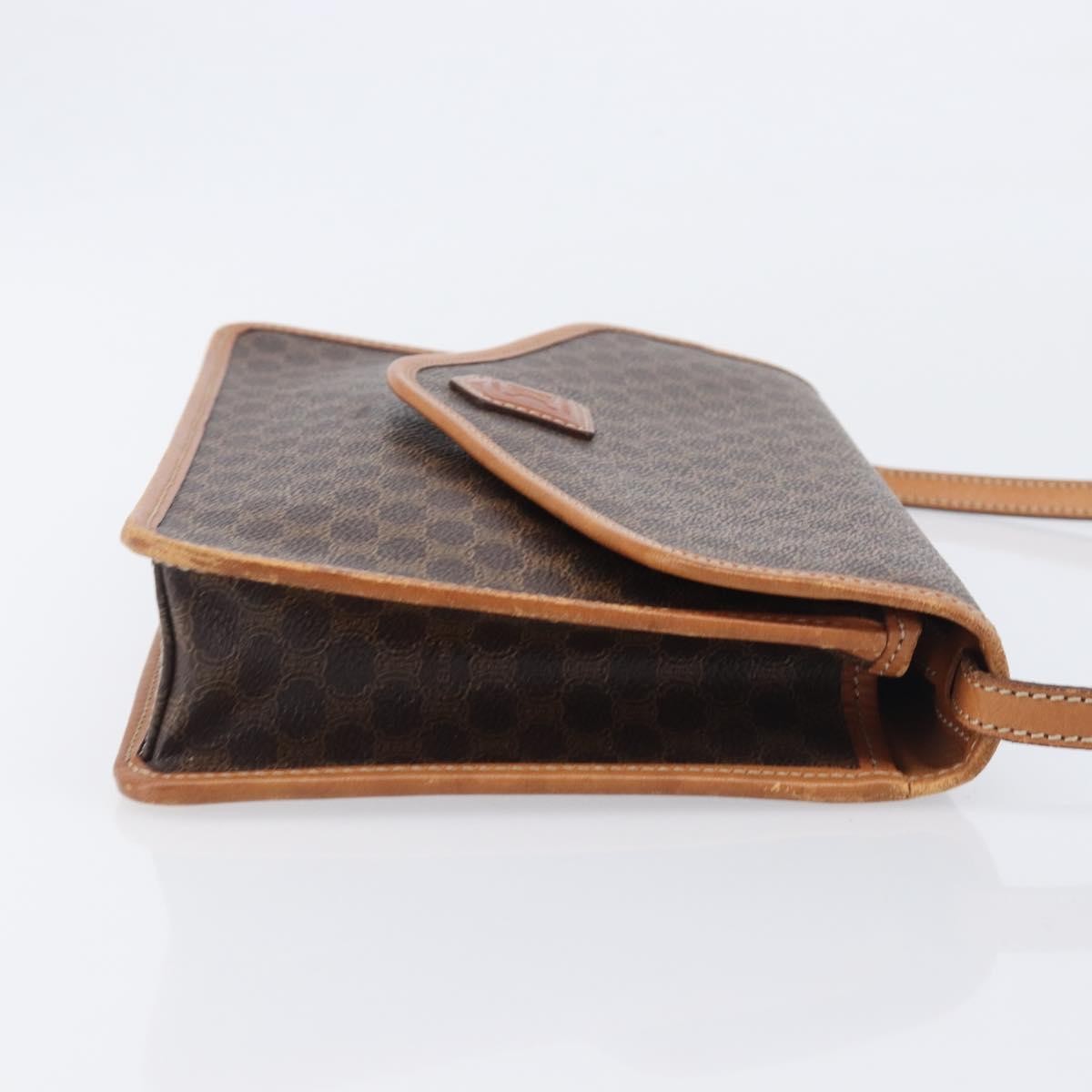 Celine Macadam Shoulder Canvas Brown Canvas Crossbody Bag Bag (Pre-Owned)