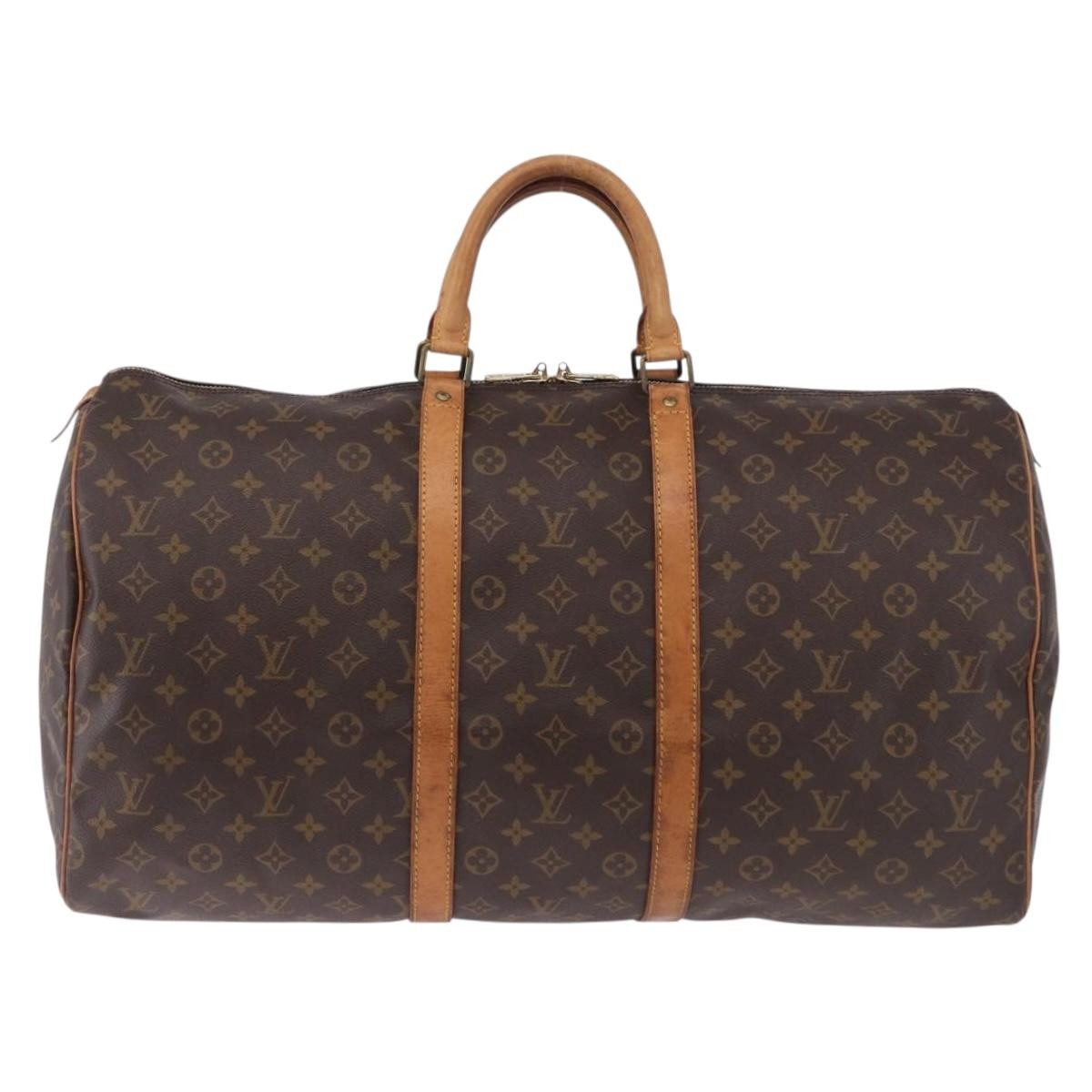 Louis Vuitton Keepall Monogram Canvas Brown Canvas Travel Bag Bag (Pre-Owned)