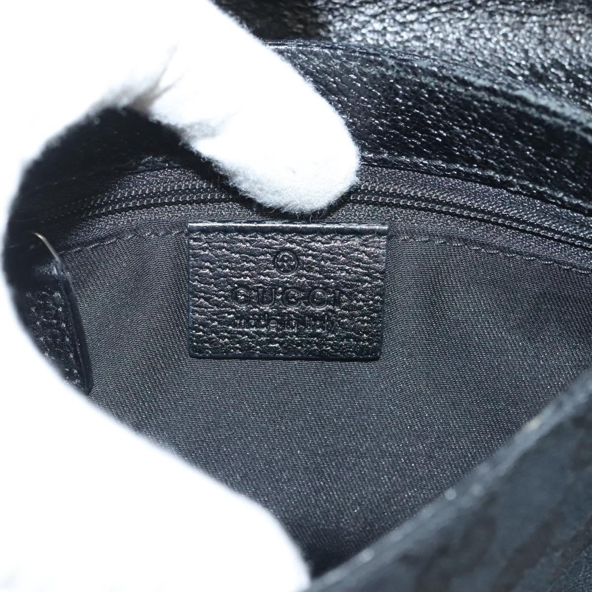 Gucci Buckle Belt Gg Canvas And Leather Black Canvas Bag (Pre-Owned)