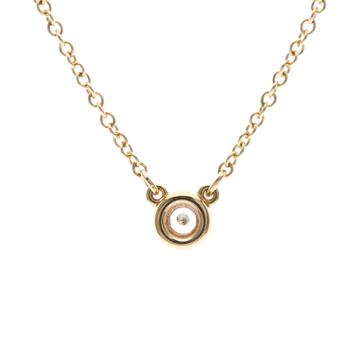 Tiffany & Co. Elsa Peretti Diamonds By The Yard Pendant 18K Rose Gold And Diamond Gold Pink_Gold Necklace Jewelry (Pre-Owned)