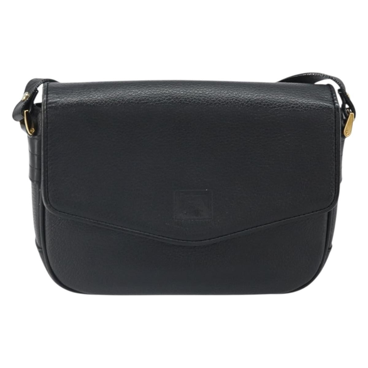 Burberry Vintage Leather Black Leather Shoulder Bag Bag (Pre-Owned)