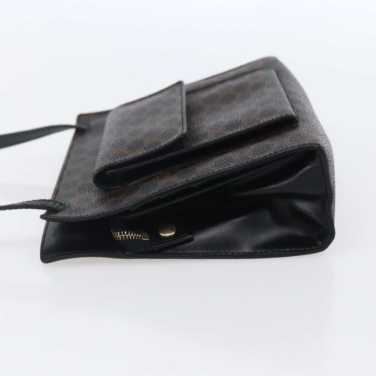 Celine Vintage Macadam Canvas Black Canvas Shoulder Bag Bag (Pre-Owned)