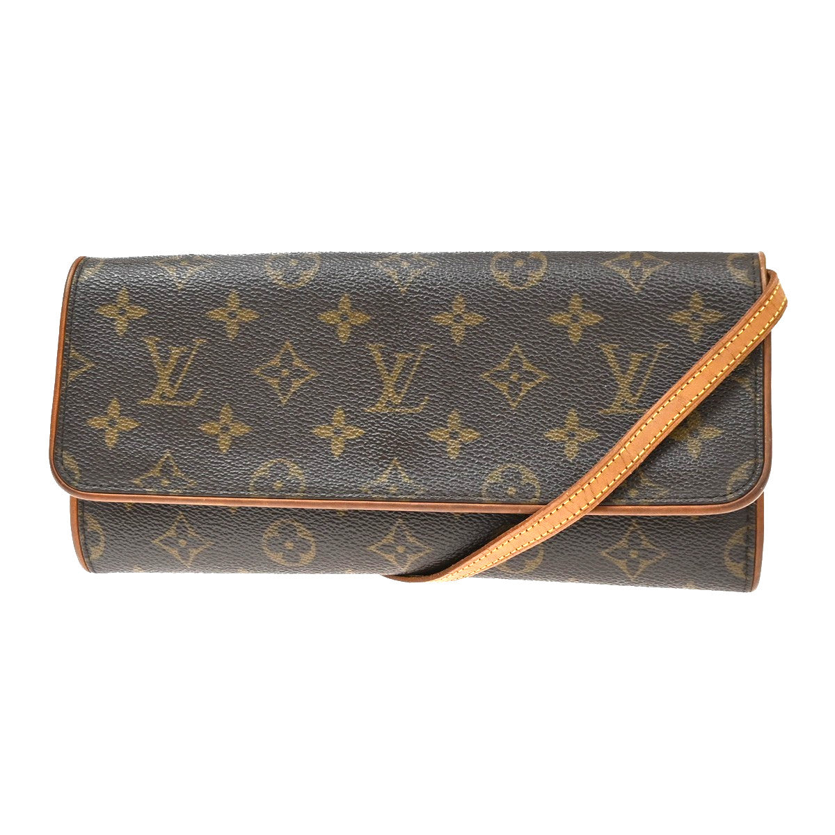 Louis Vuitton Twin Monogram Canvas Brown Canvas Clutche & Pouche Bag (Pre-Owned)