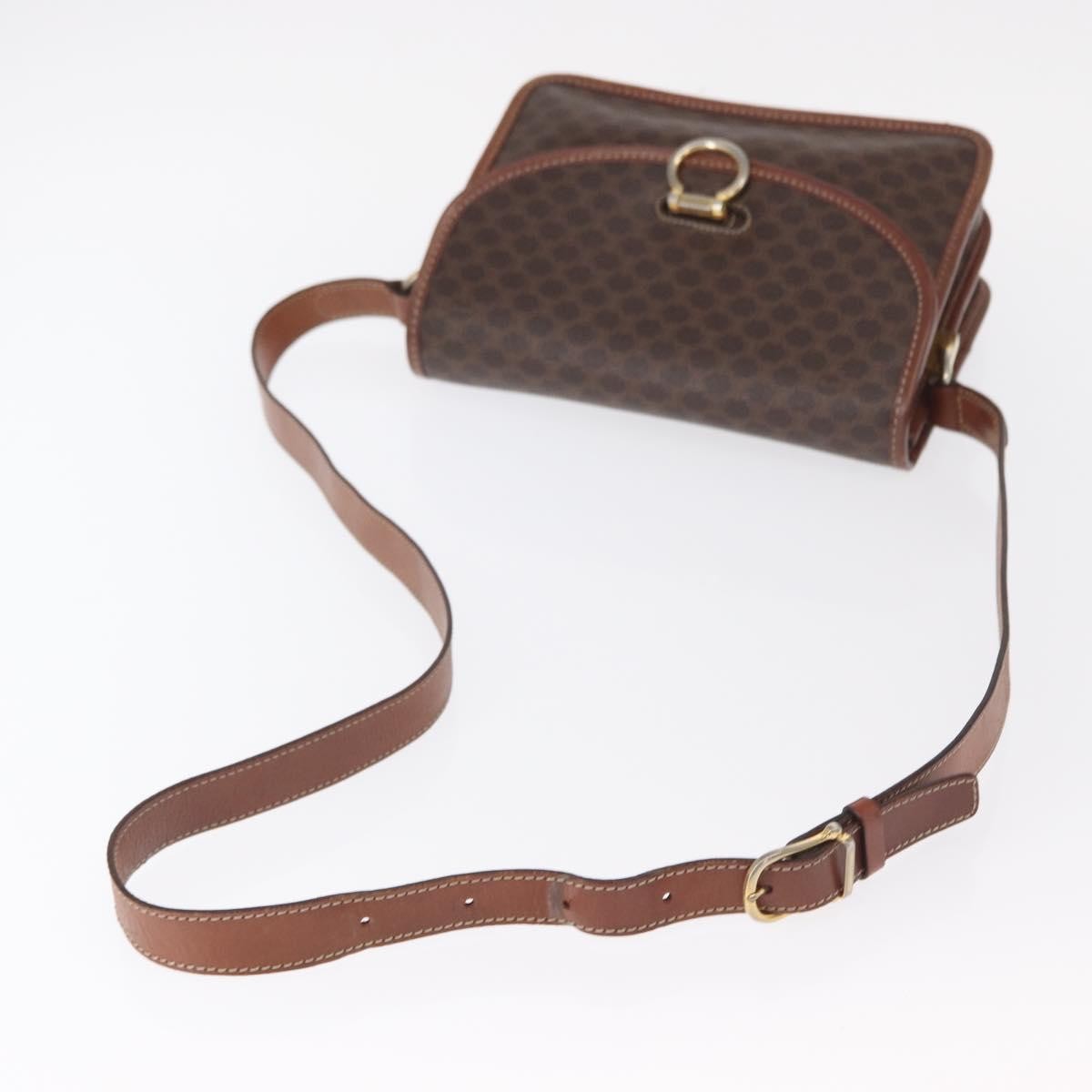 Celine Vintage Macadam Canvas Brown Canvas Shoulder Bag Bag (Pre-Owned)
