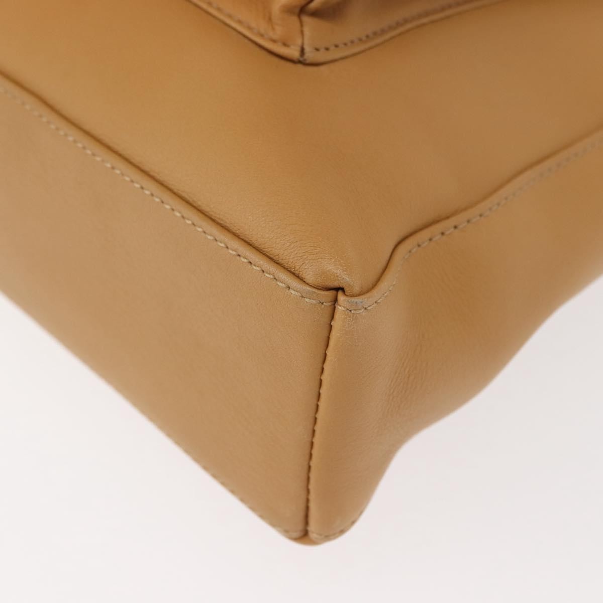 Salvatore Ferragamo Vintage Leather Beige Leather Bag (Pre-Owned)