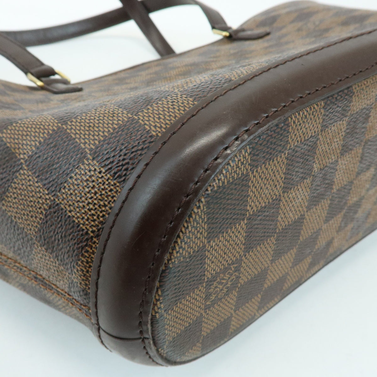 Louis Vuitton Manosque Damier Brown Canvas Handbag (Pre-Owned)