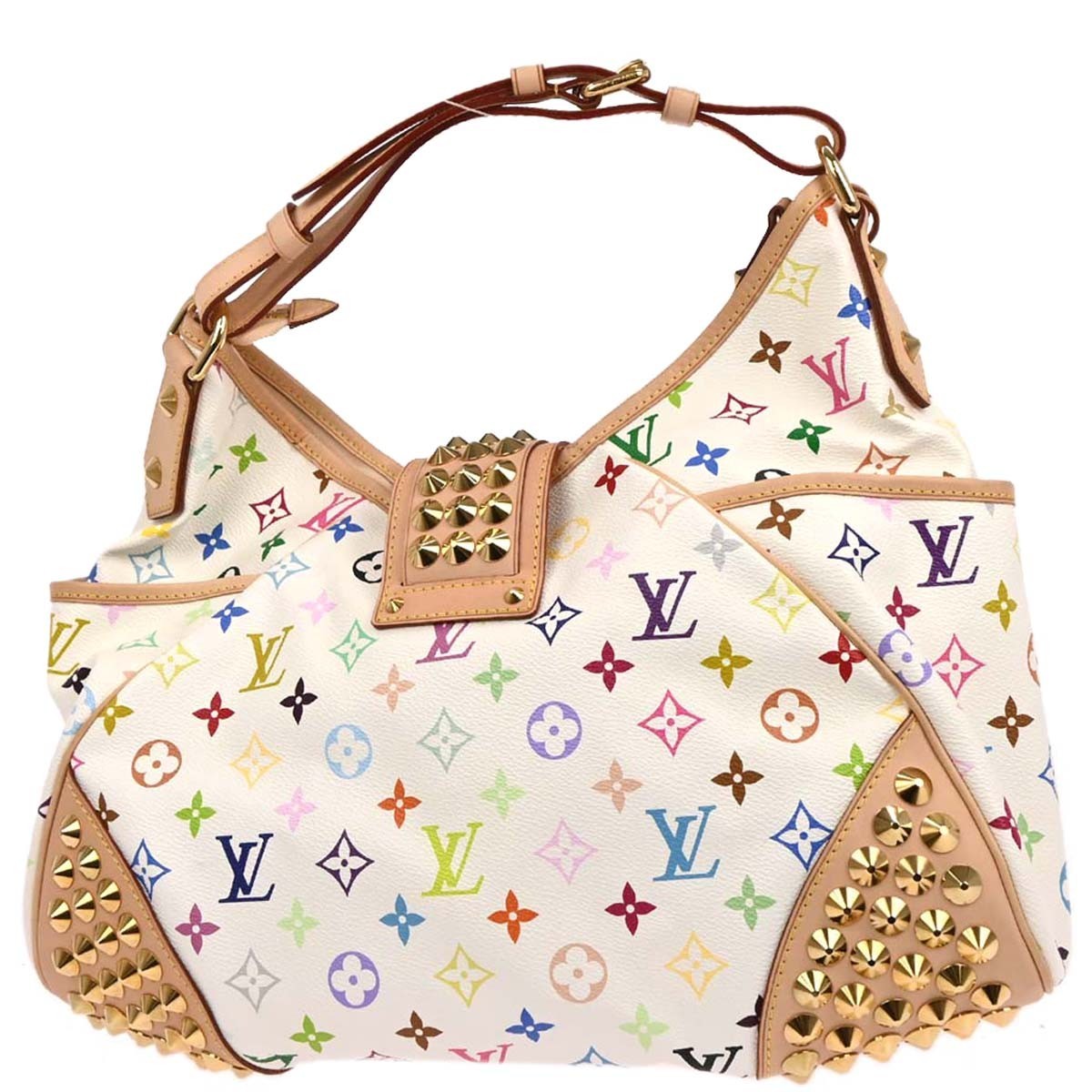 Louis Vuitton Chrissie Monogram Multicolor White Canvas Handbag (Pre-Owned)