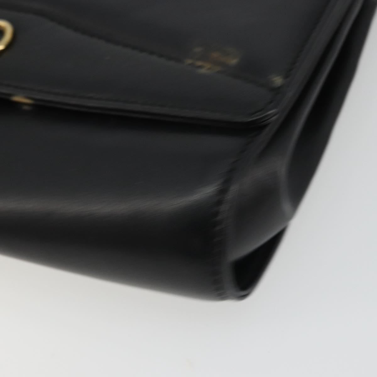 Celine Vintage Horsebit Sling Leather Black Leather Shoulder Bag Bag (Pre-Owned)