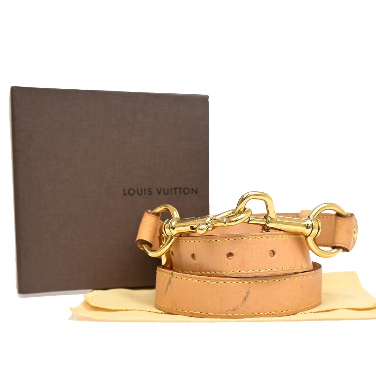 Louis Vuitton Shoulder Strap Leather Brown Leather Straps Accessory (Pre-Owned)