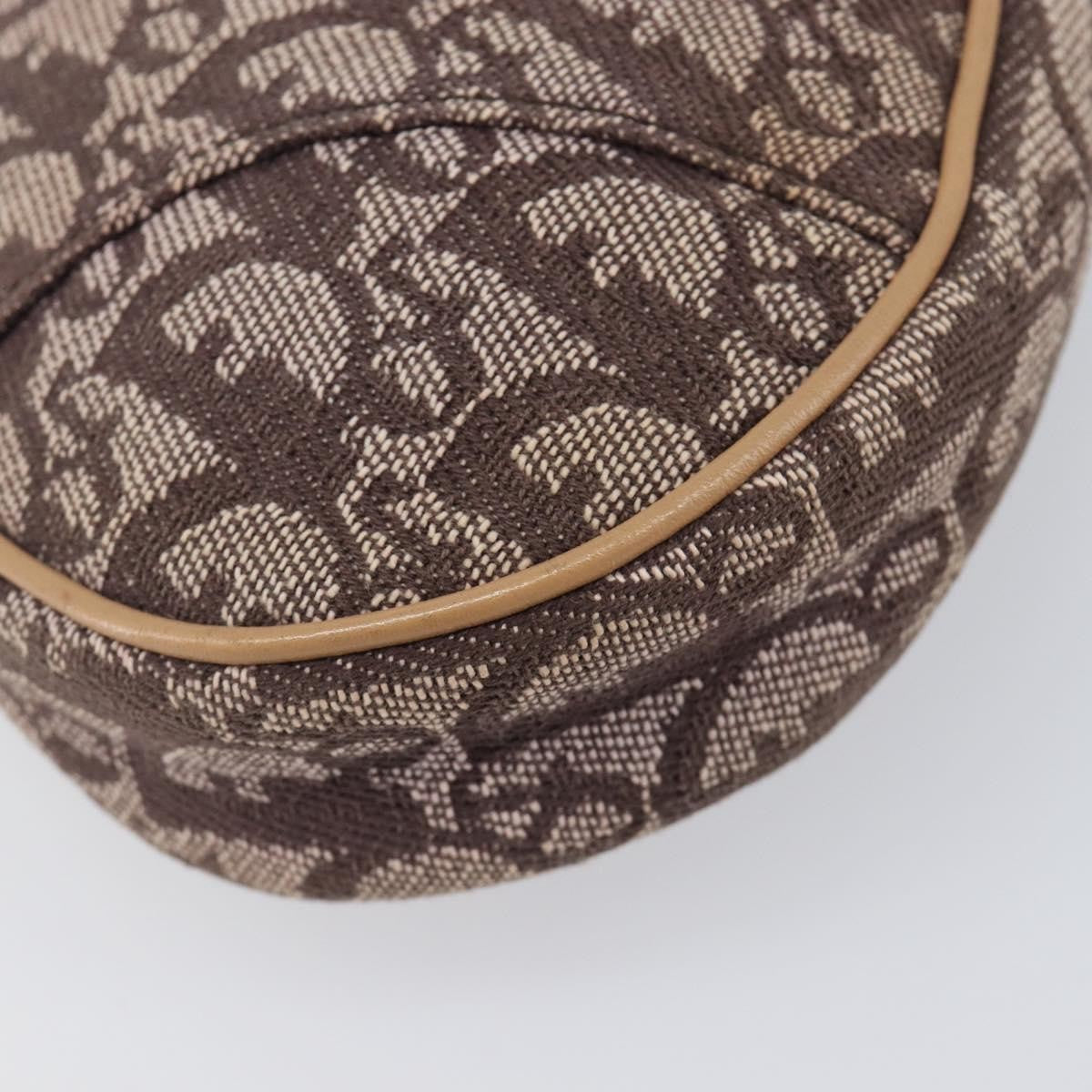 Christian Dior Vintage Saddle Bag Canvas Brown Canvas Clutche & Pouche Bag (Pre-Owned)