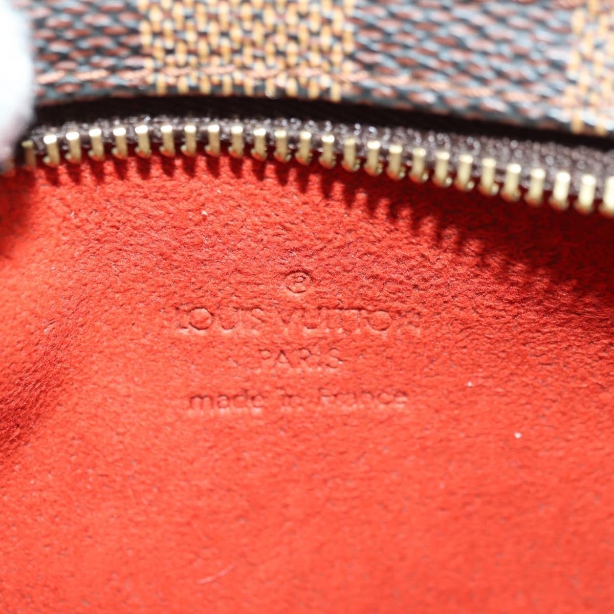 Louis Vuitton Manosque Pochette Damier Ebene Brown Canvas Clutche & Pouche Bag (Pre-Owned)