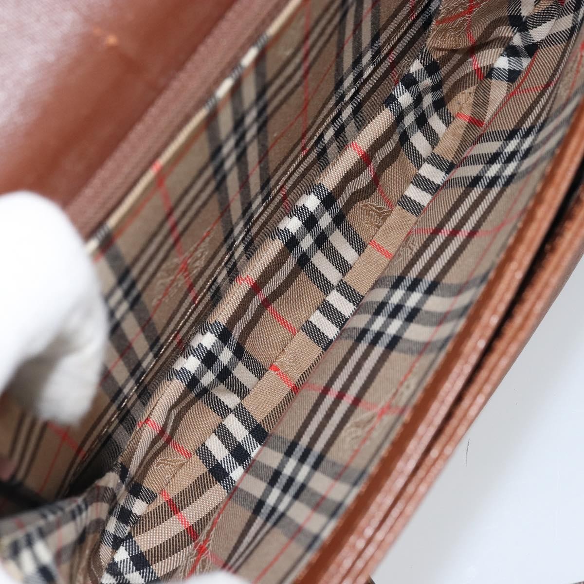 Burberry Flap Shoulder Leather Brown Leather Shoulder Bag Bag (Pre-Owned)
