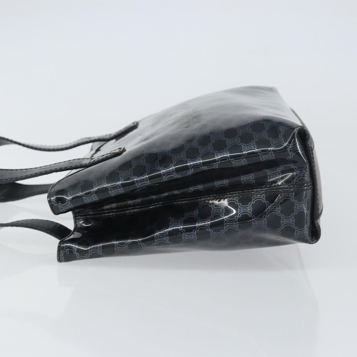 Celine Vintage Macadam Shopper Tote Venyl Black Plastic Tote Bag Bag (Pre-Owned)