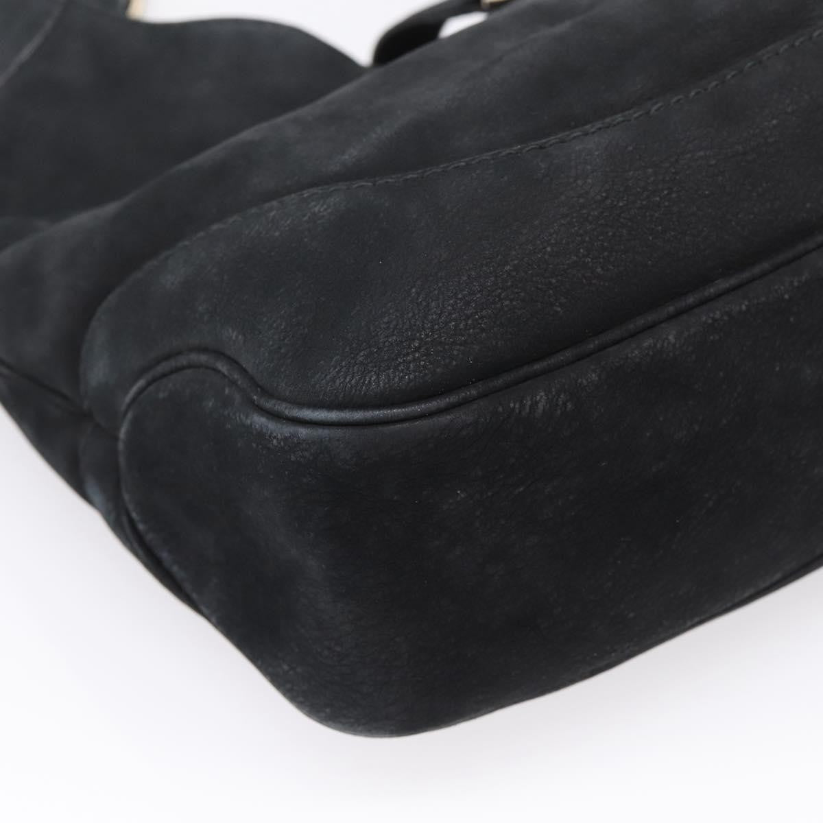 Gucci Jackie O Suede Black Leather Handbag (Pre-Owned)