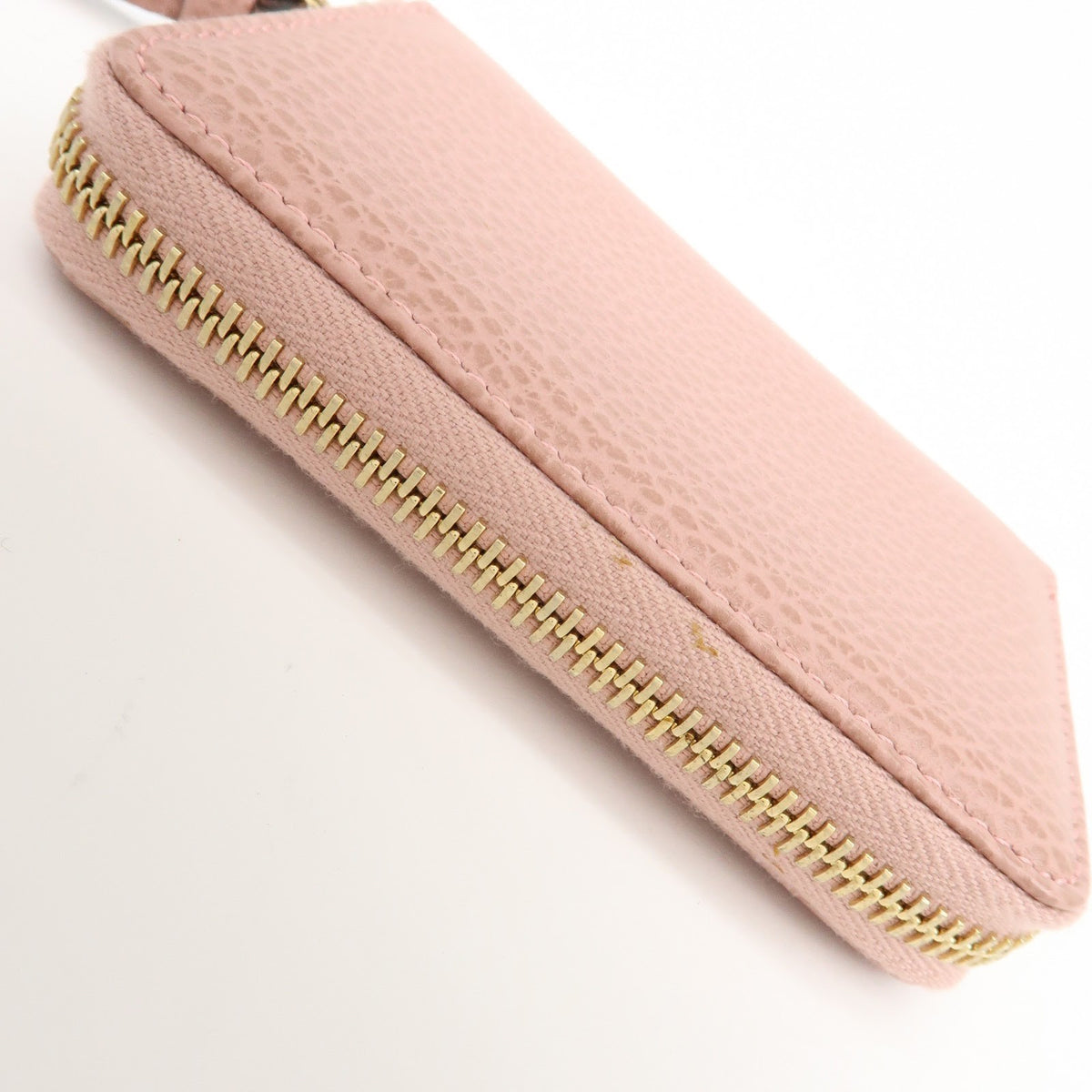 Gucci Swing Zip Around Leather Pink Leather Wallets Accessory (Pre-Owned)