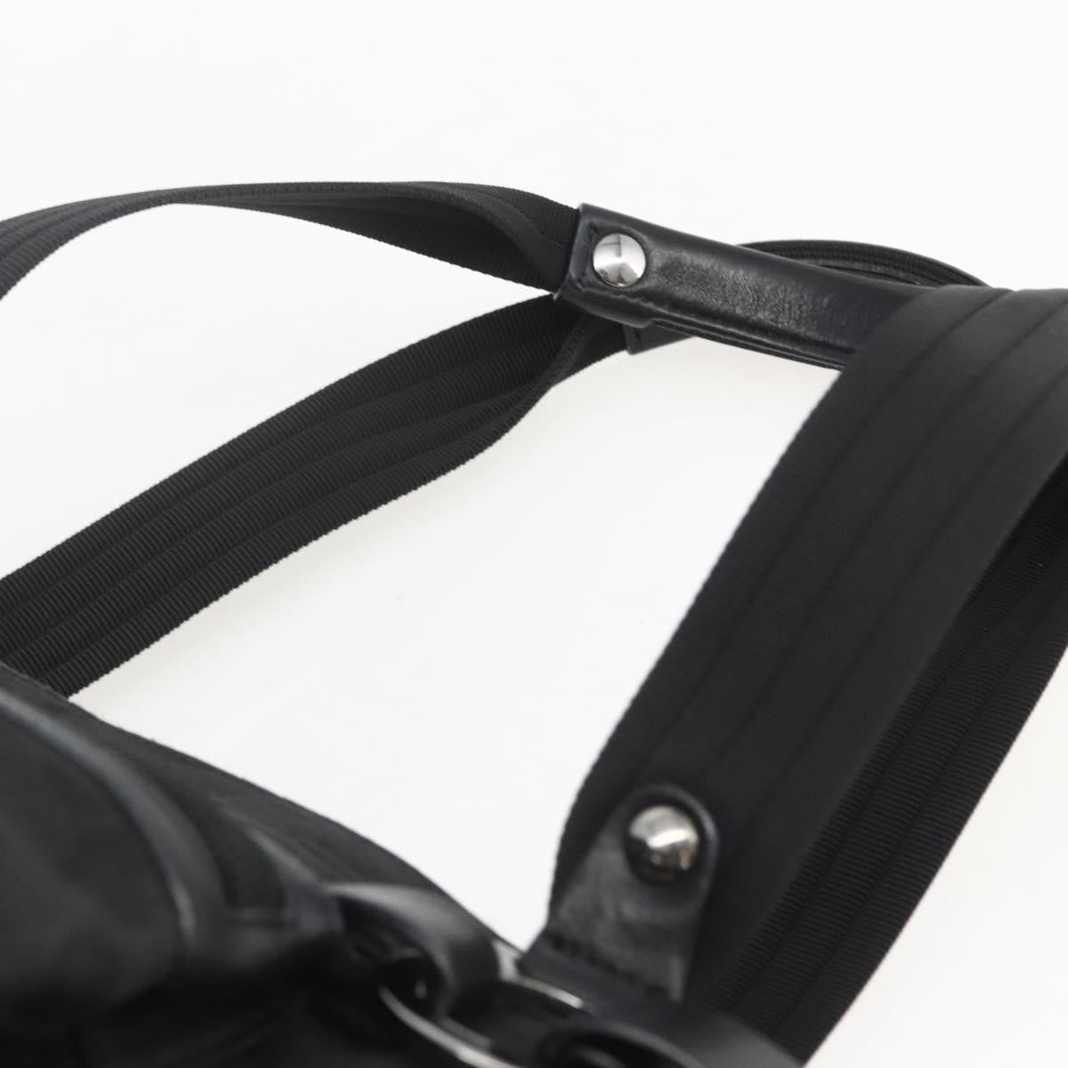 Salvatore Ferragamo Gancini Tote Nylon Black Nylon Tote Bag Bag (Pre-Owned)