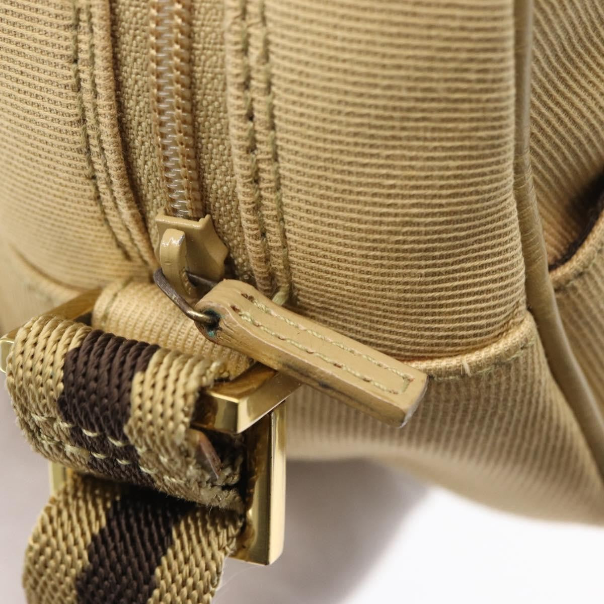 Gucci Vintage Canvas Beige Canvas Shoulder Bag Bag (Pre-Owned)