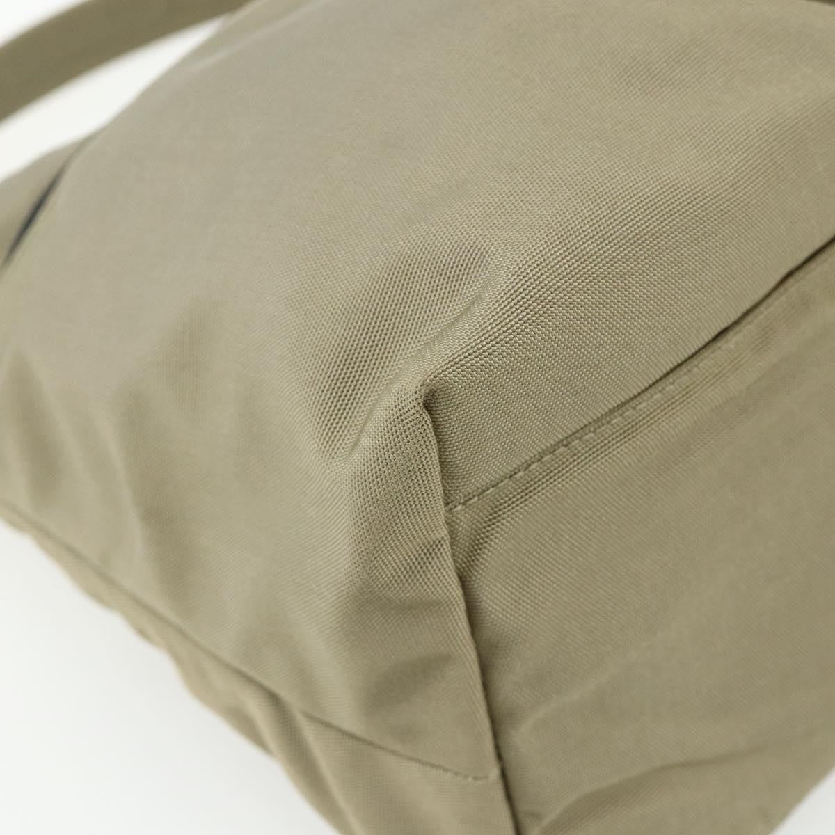 Gucci Double Pocket Hobo Nylon Beige Nylon Shoulder Bag Bag (Pre-Owned)