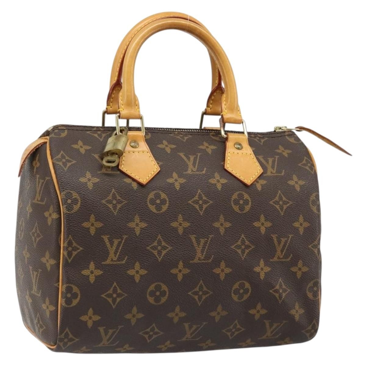 Louis Vuitton Speedy Monogram Canvas Neutral Canvas Handbag (Pre-Owned)