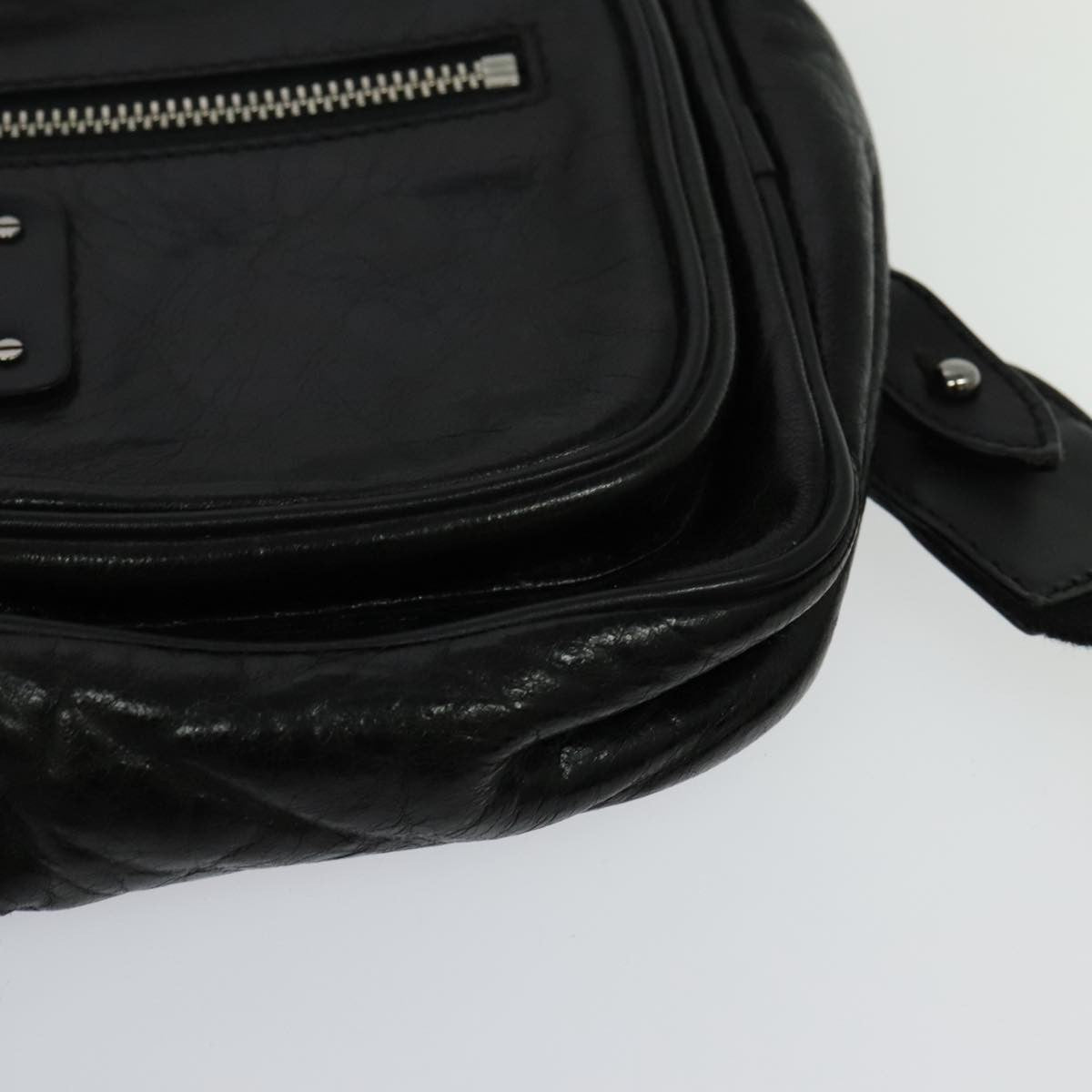 Chloe Paddington Body Leather Black Leather Shoulder Bag Bag (Pre-Owned)