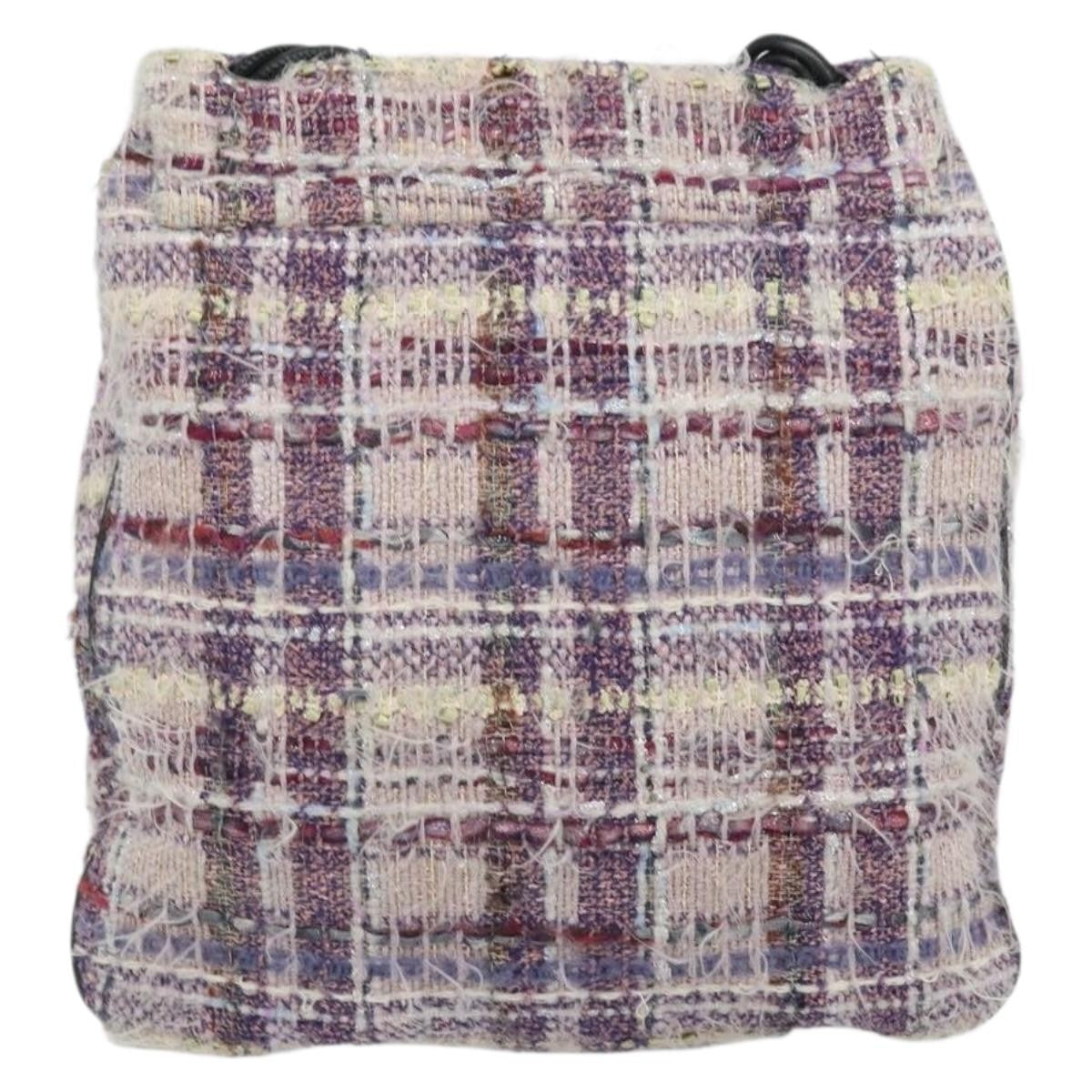 Chanel Camellia Messenger Tweed Multicolour Tweed Shoulder Bag Bag (Pre-Owned)