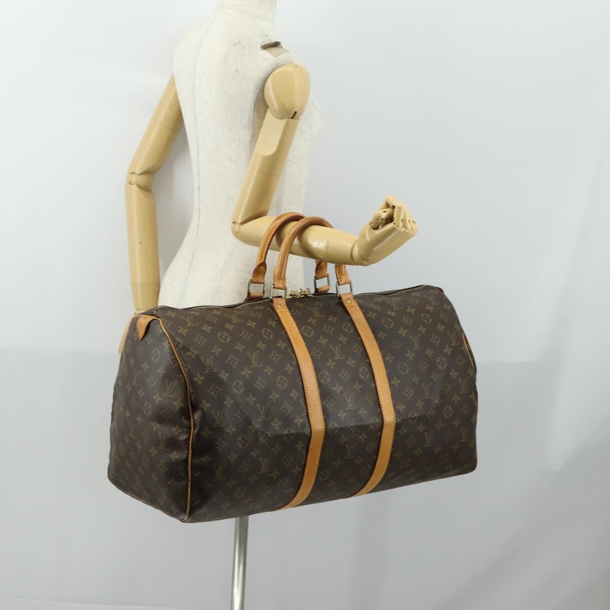 Louis Vuitton Keepall Monogram Canvas Brown Canvas Travel Bag Bag (Pre-Owned)